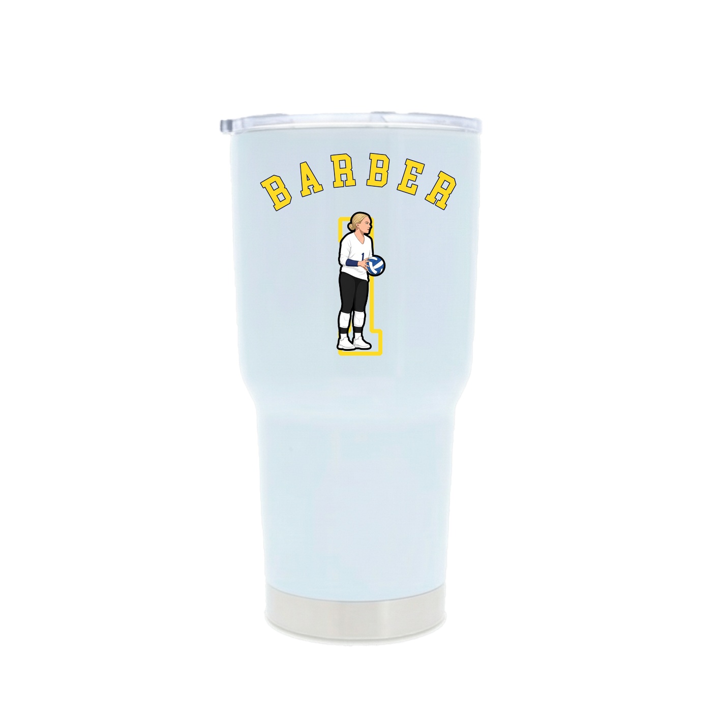 30oz Stainless Steel Tumbler — Shirsey Arch in White