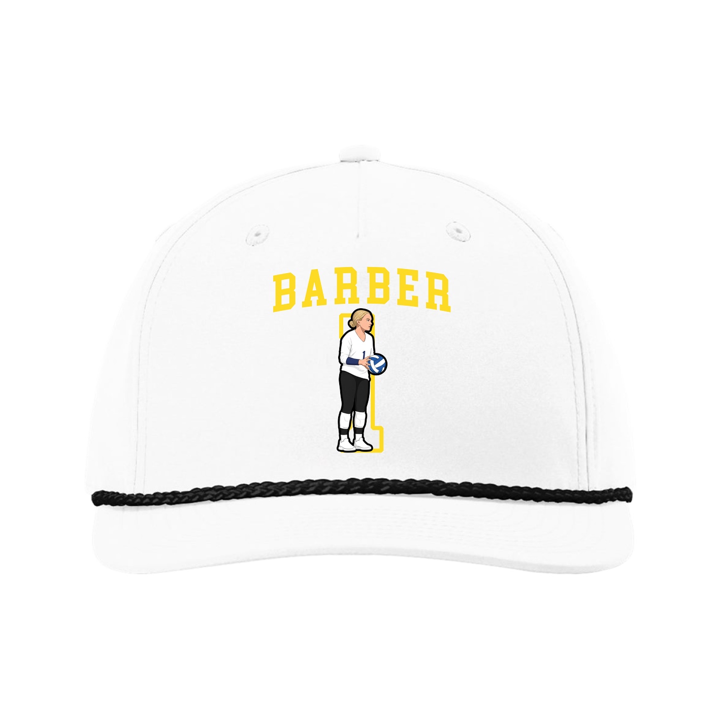 Five-Panel Classic Rope Cap — Shirsey in White