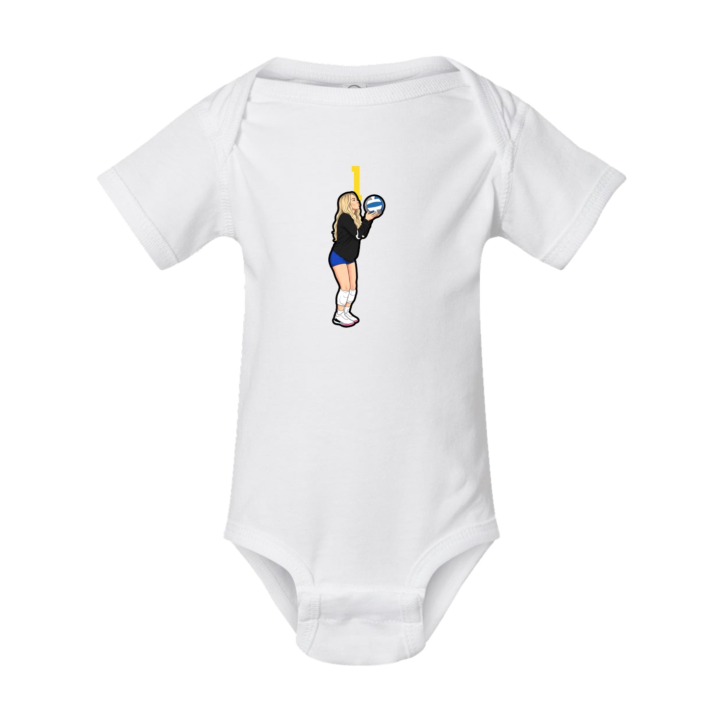 Baby Onesie — Number Top in White