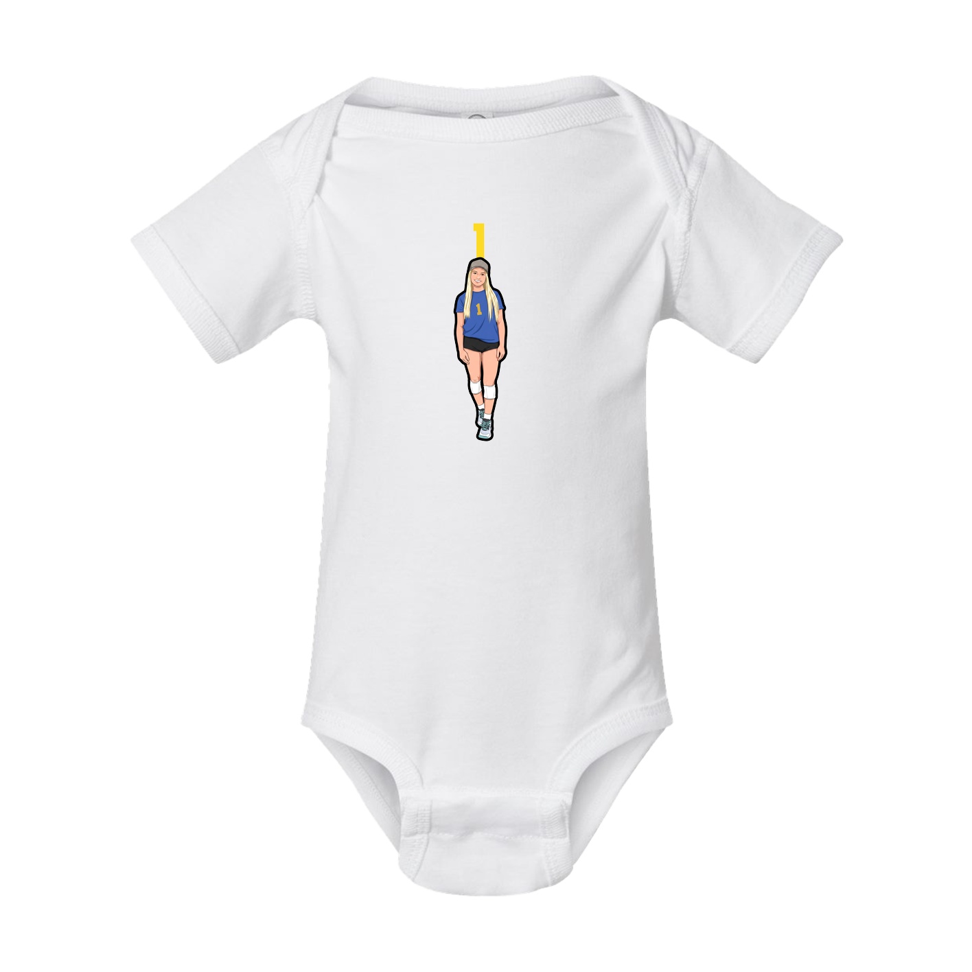 Baby Onesie — Number Top in White