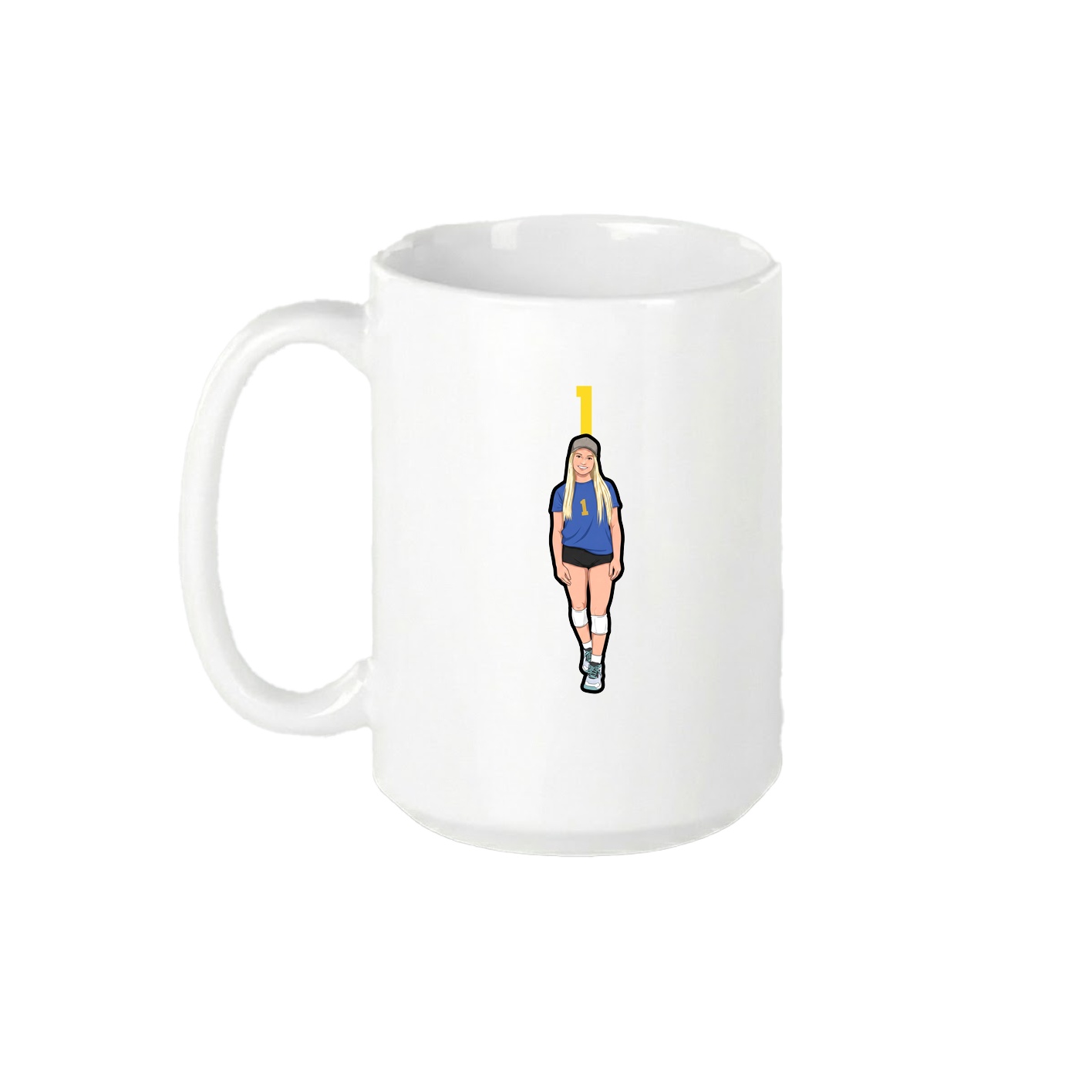 15oz Coffee Mug — Number Top in White