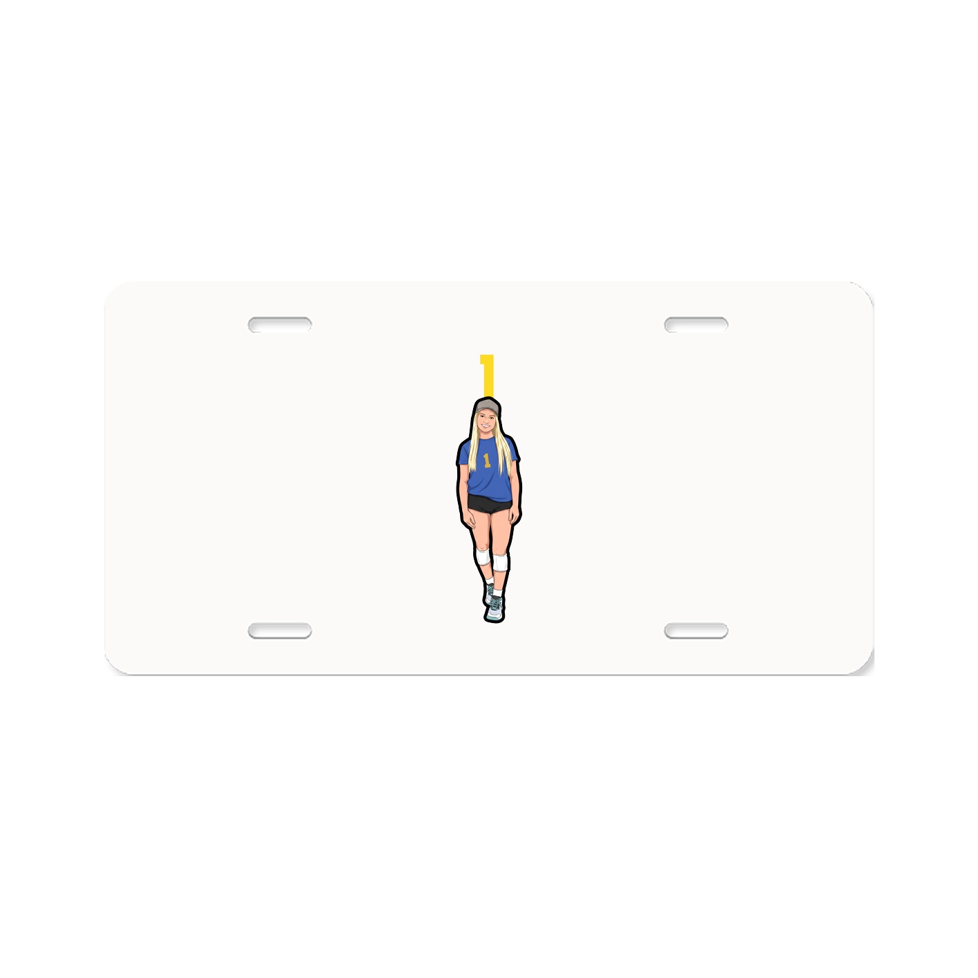 License Plate — Number Top in Classic