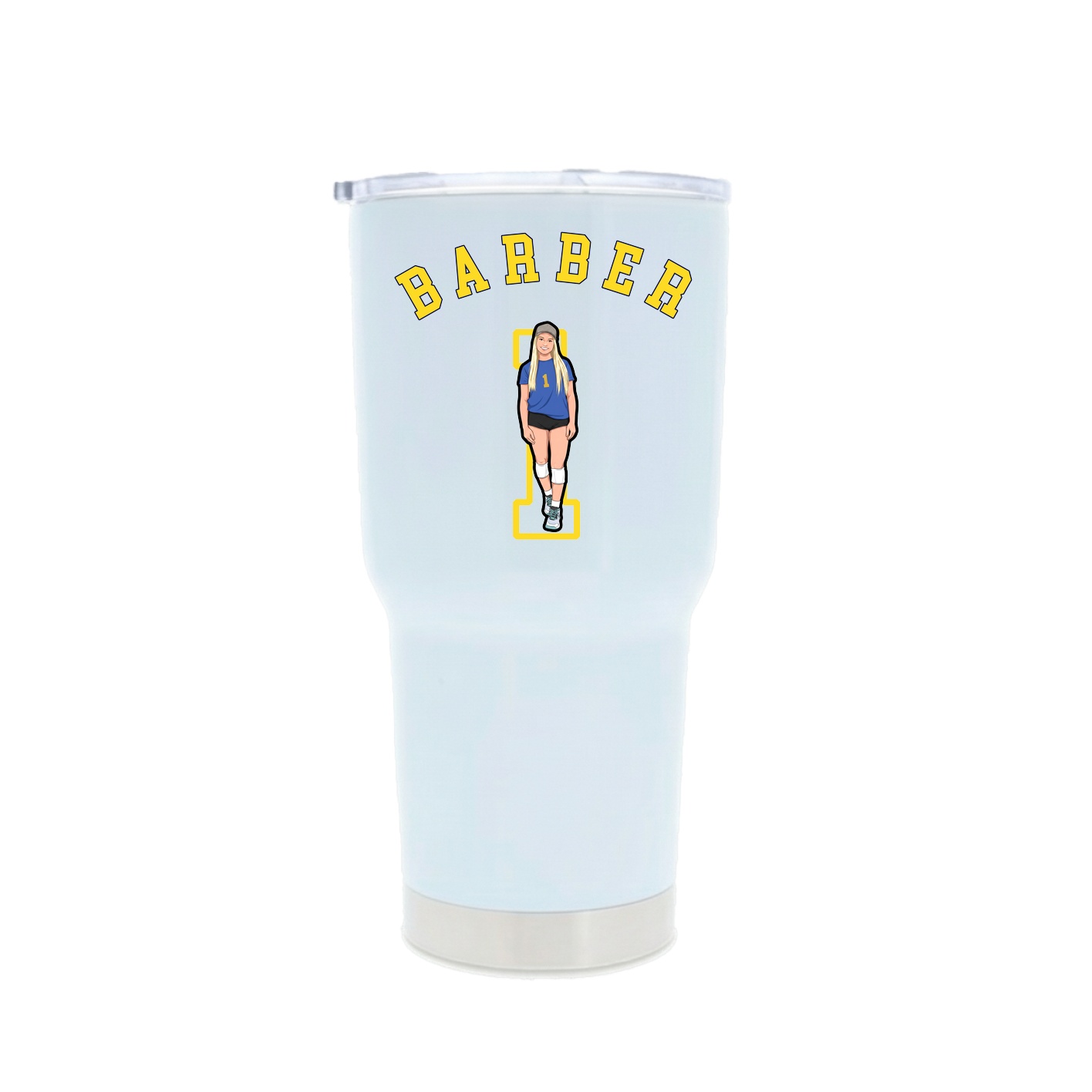 30oz Stainless Steel Tumbler — Shirsey Arch in White
