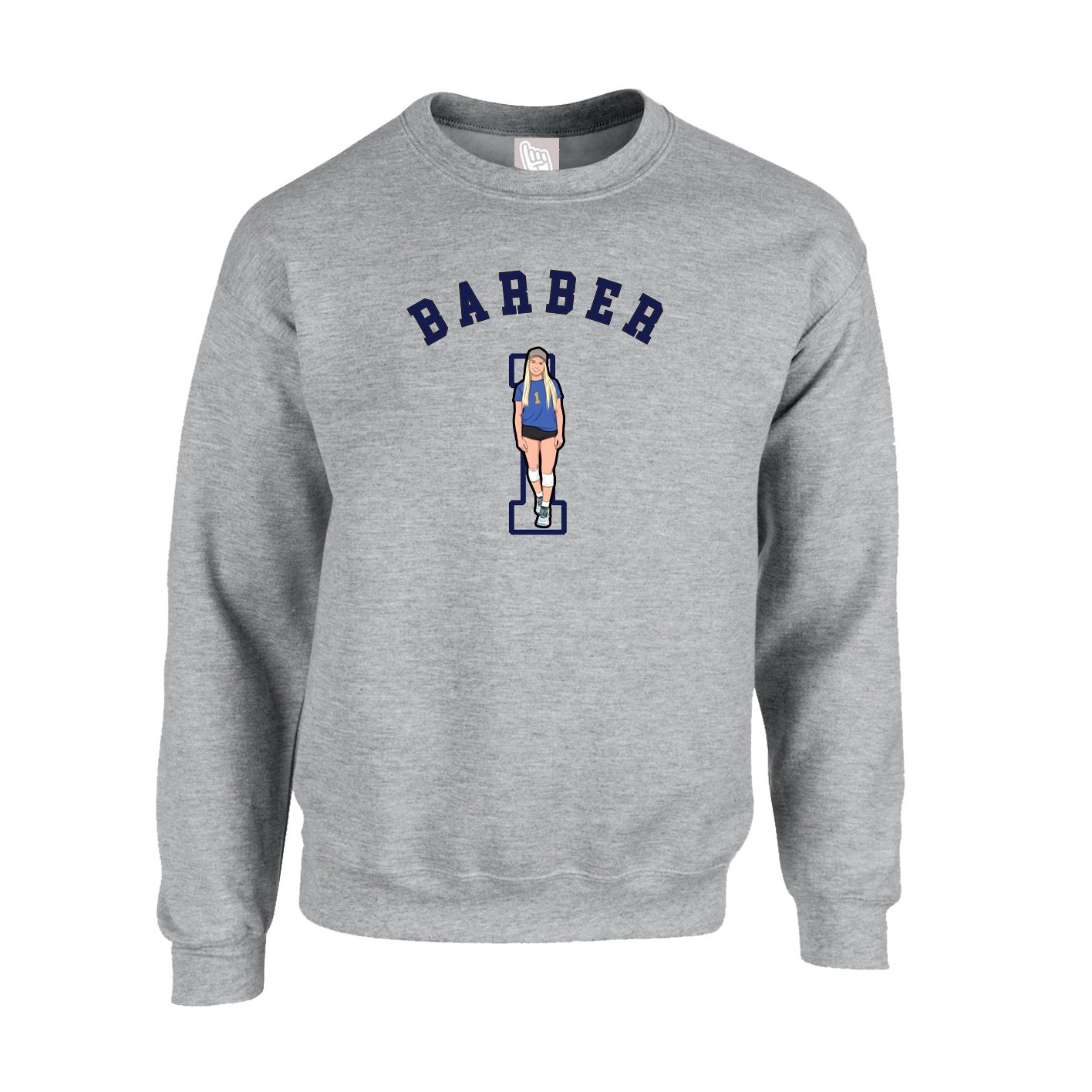 Fleece Crew — Shirsey Arch in Grey