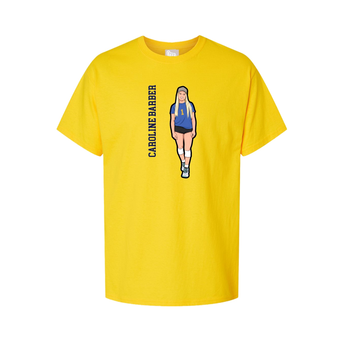 Youth Tee — Name Vertical in Gold