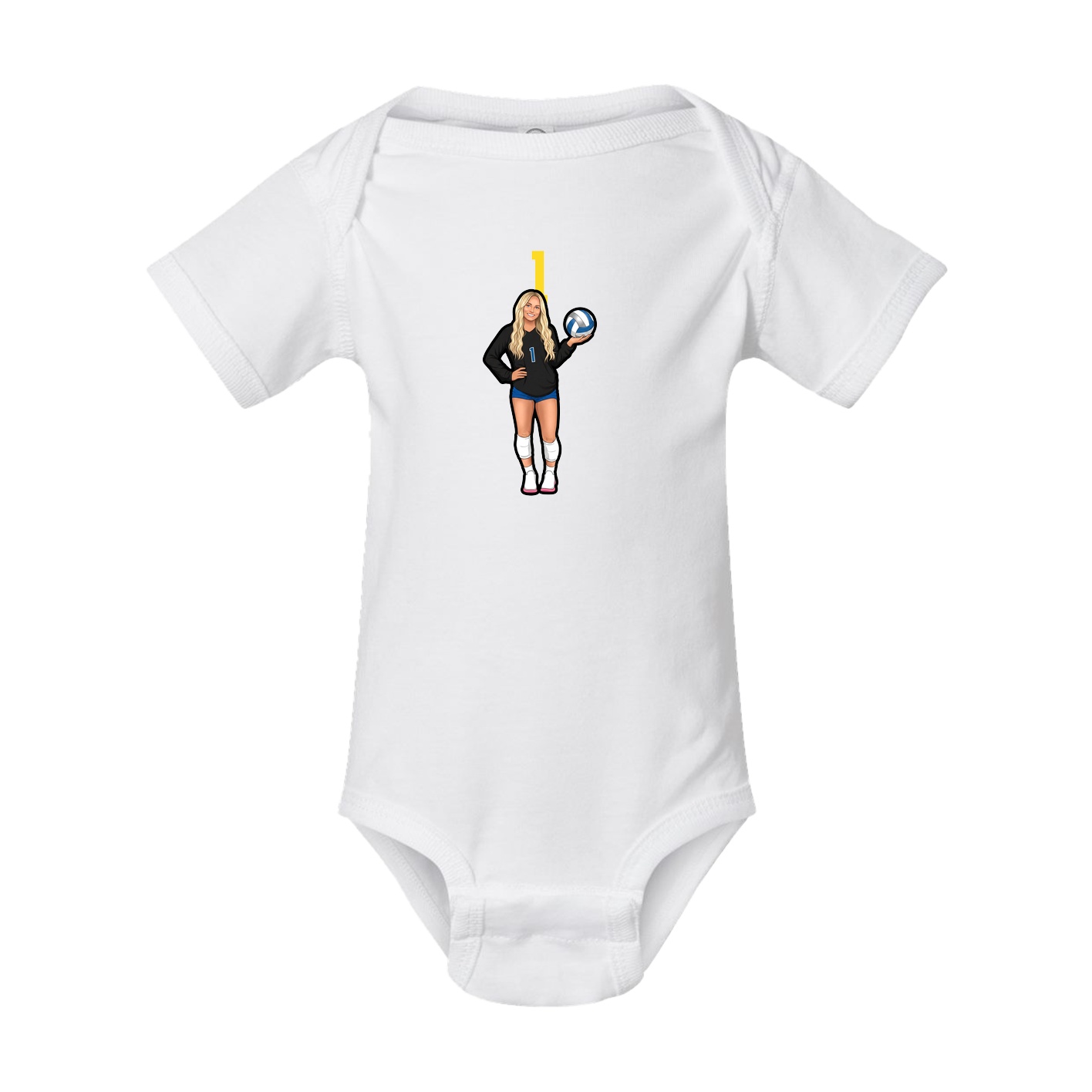 Baby Onesie — Number Top in White
