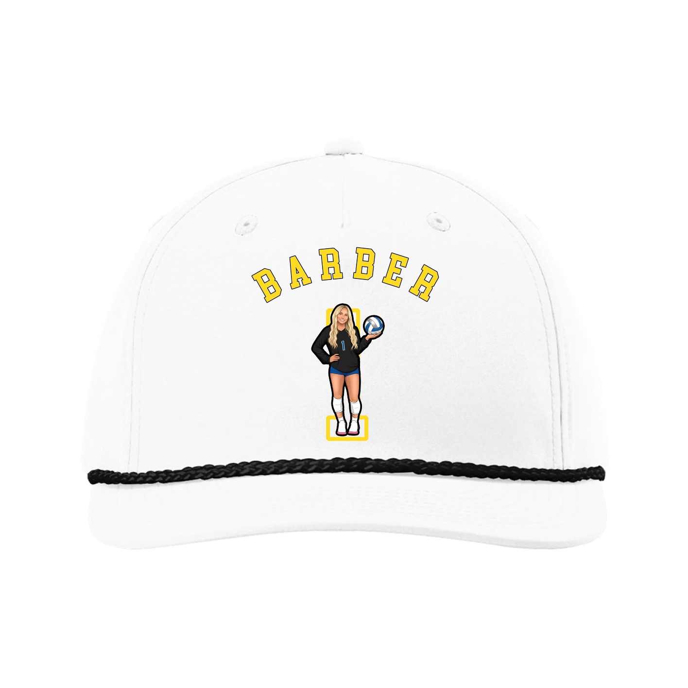 Five-Panel Classic Rope Cap — Shirsey Arch in White