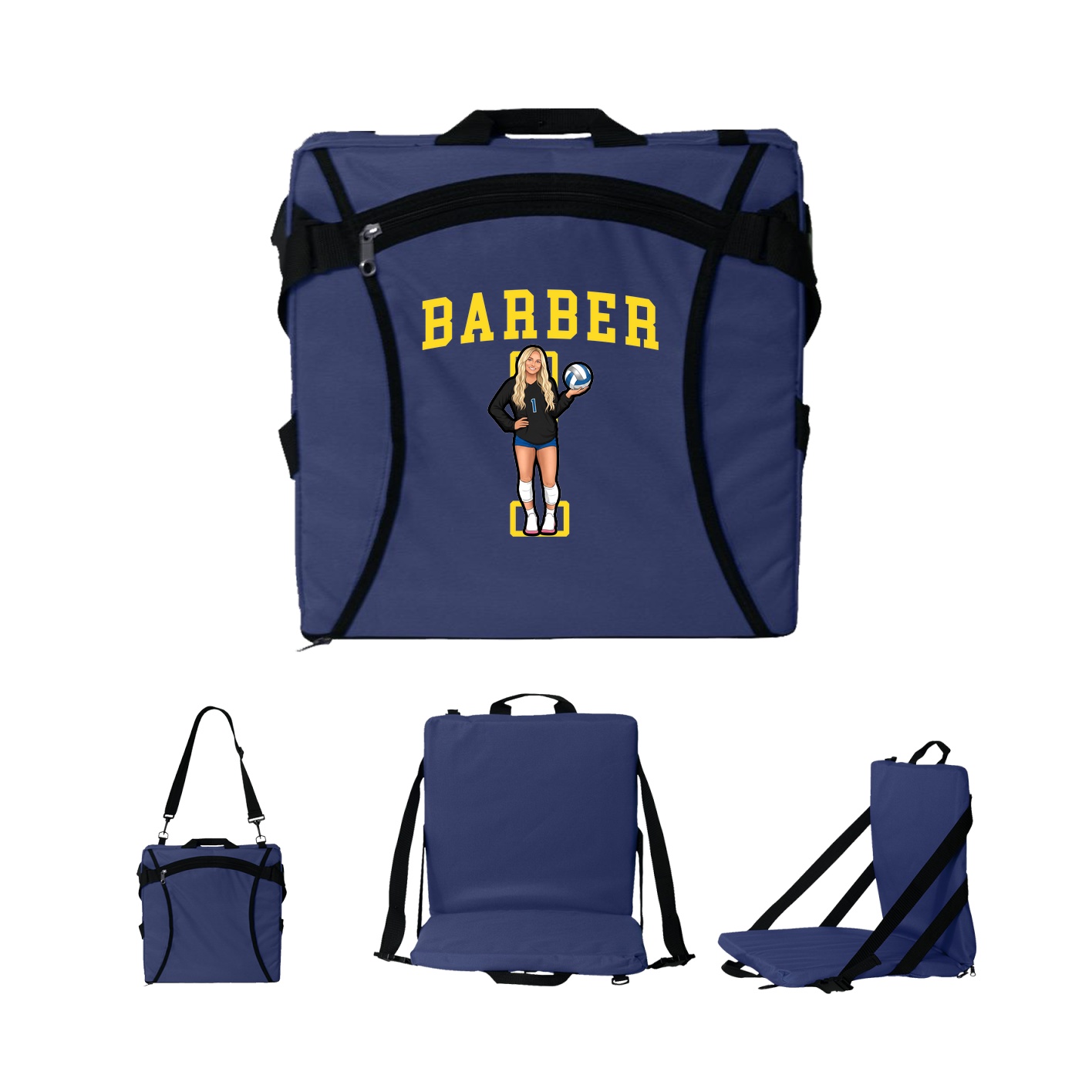 Folding Stadium Seat — Shirsey in Navy