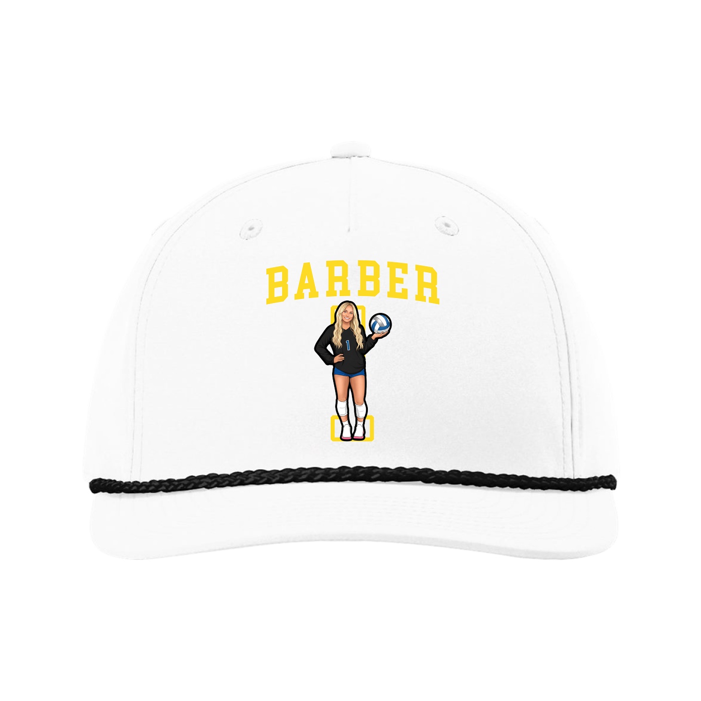 Five-Panel Classic Rope Cap — Shirsey in White