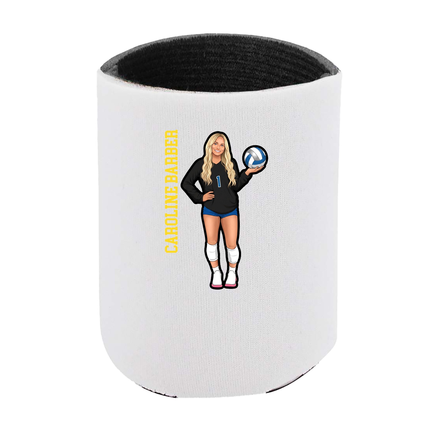 Can Holder — Name Vertical in White