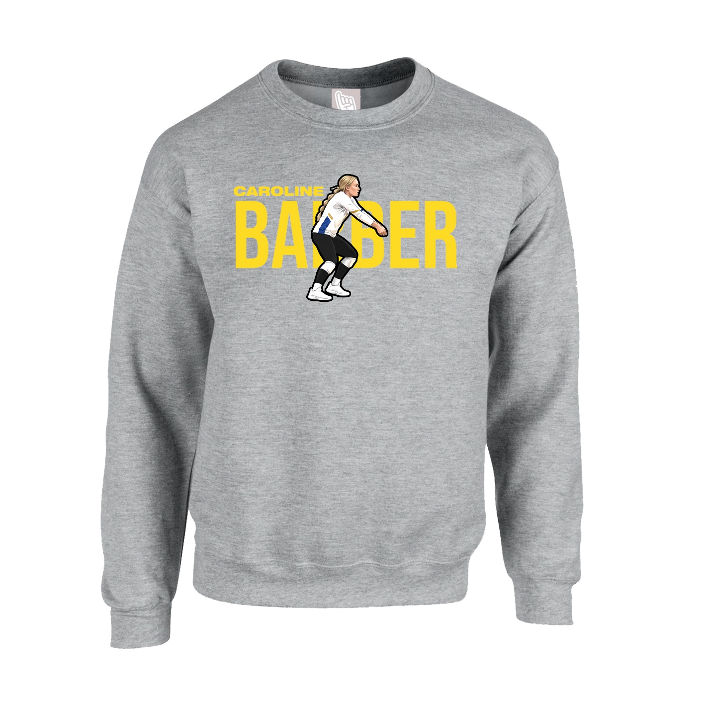 Fleece Crew — Player Name in Grey