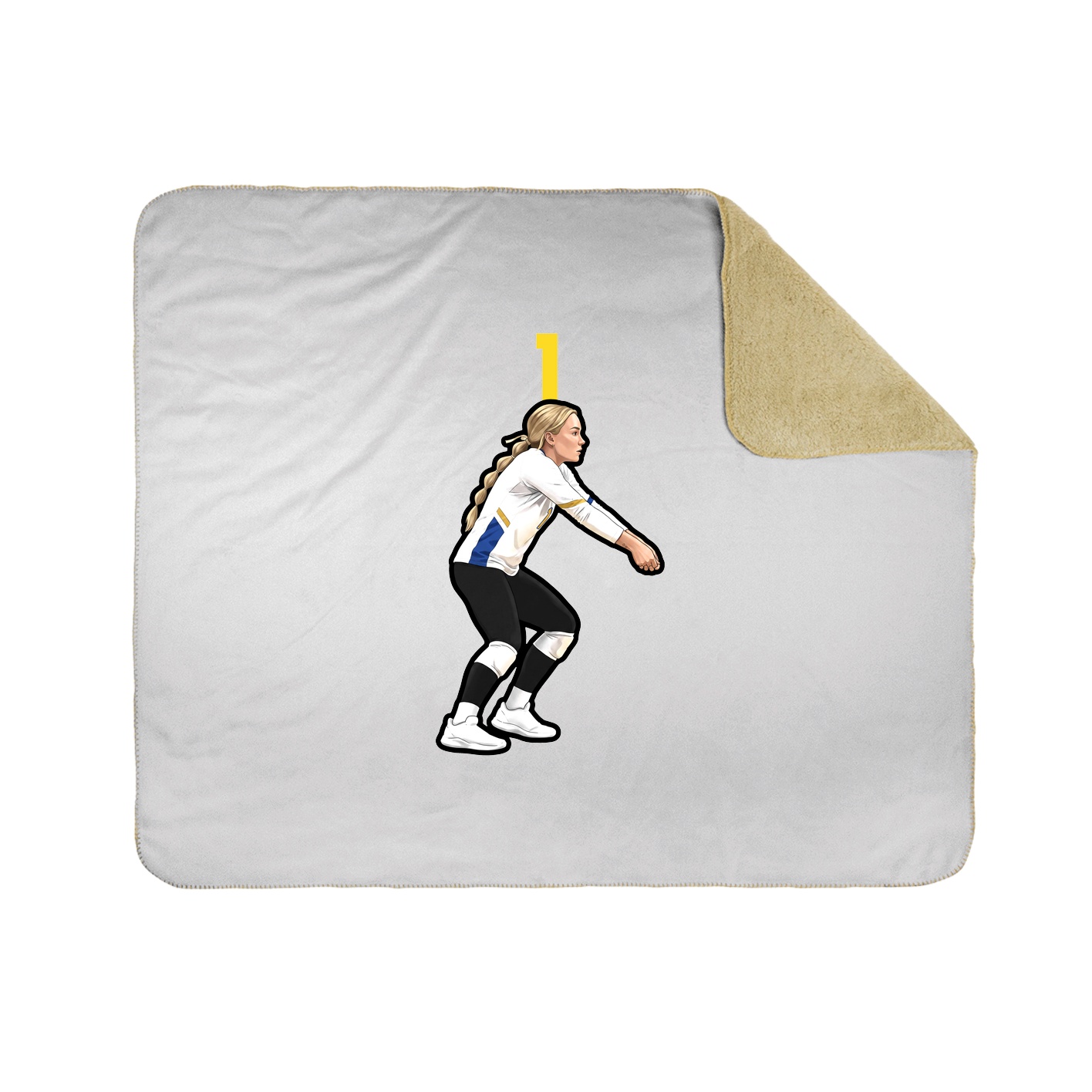 Throw Blanket — Number Top in White