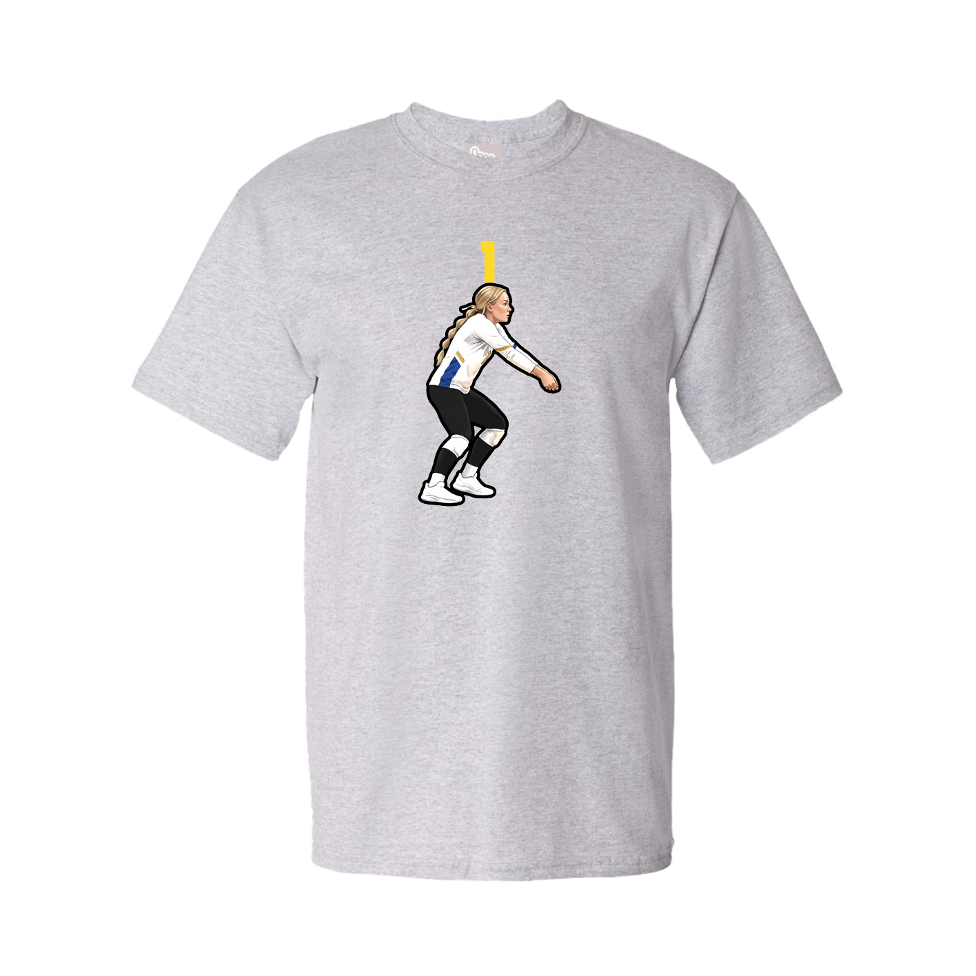 Youth Tee — Number Top in Grey