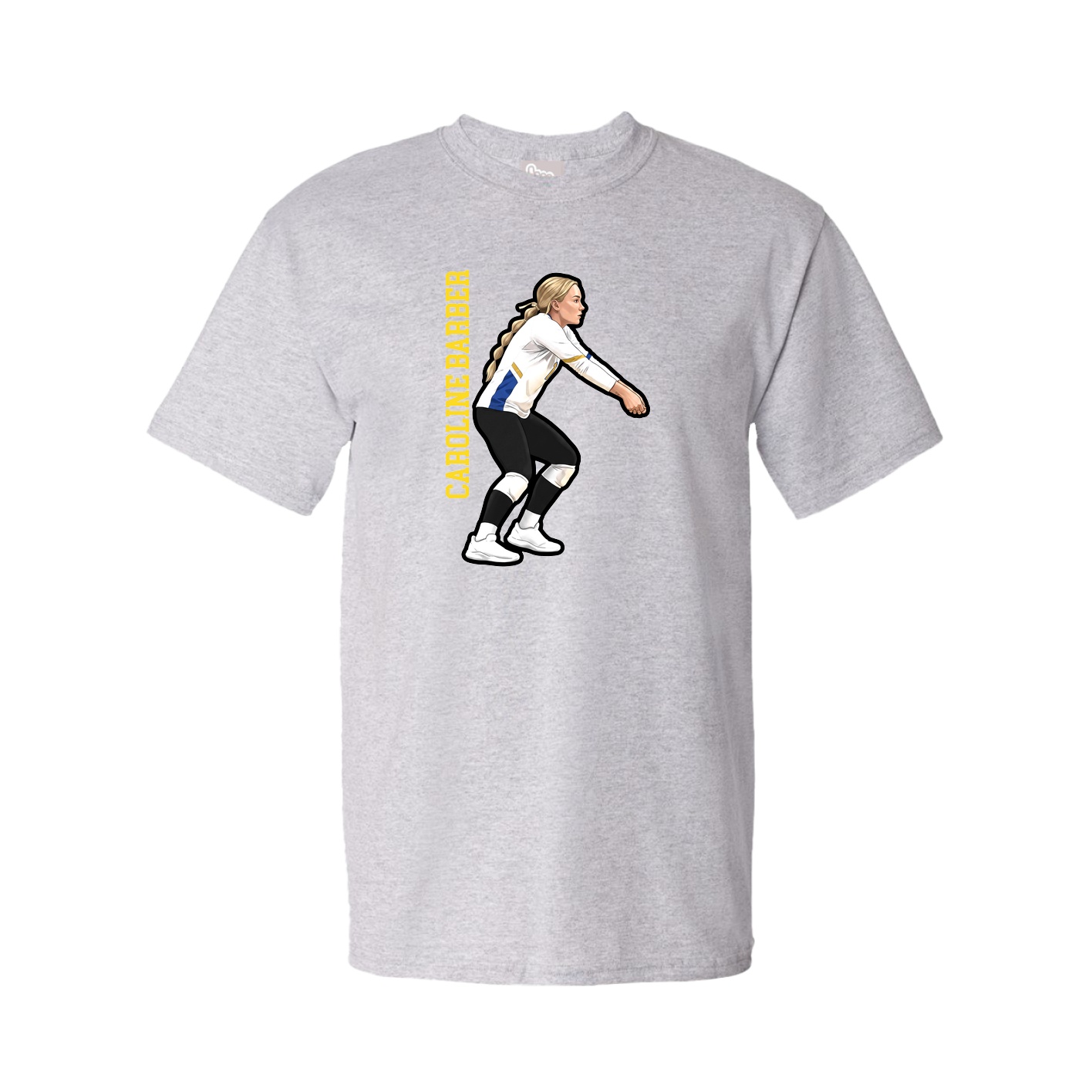 Tee — Name Vertical in Grey