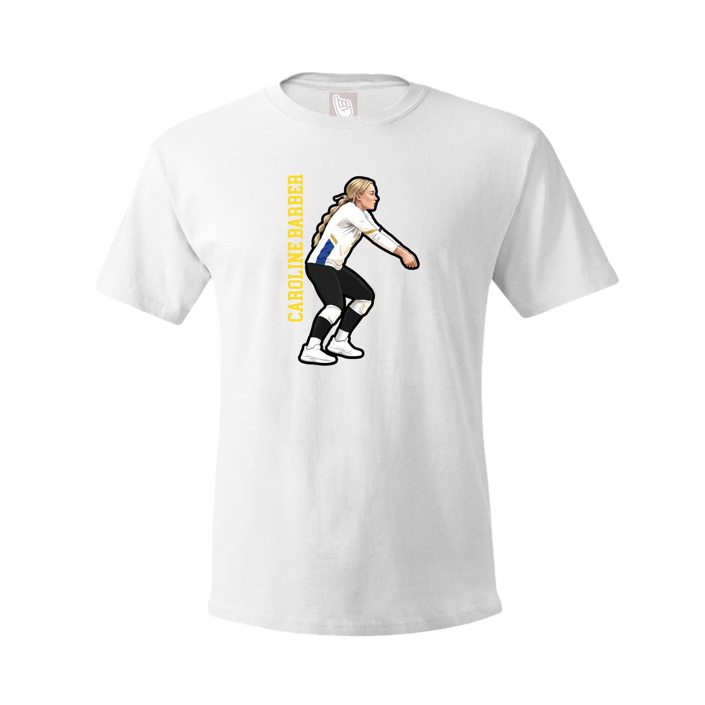 Youth Tee — Name Vertical in White
