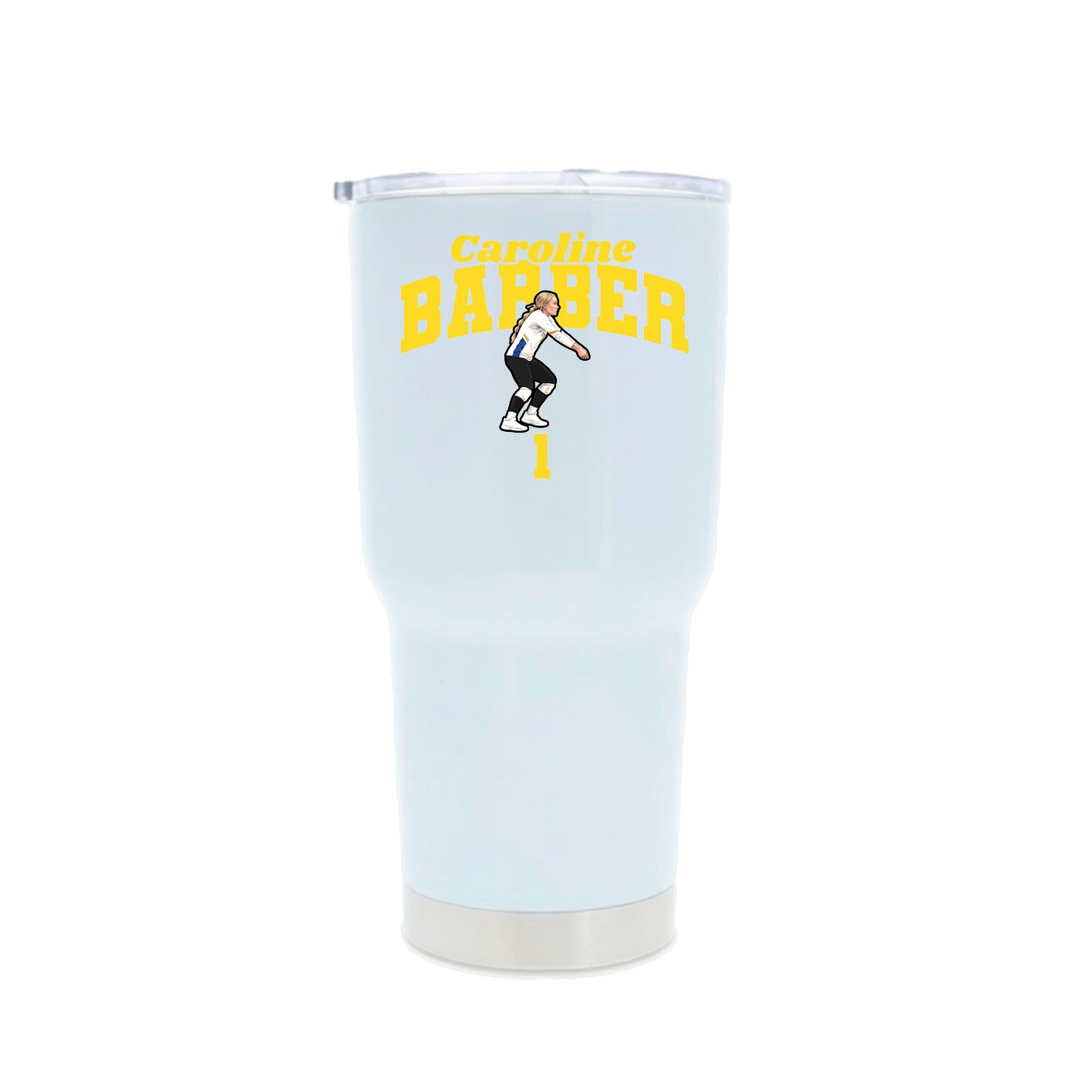 30oz Stainless Steel Tumbler — Signature Arch in White