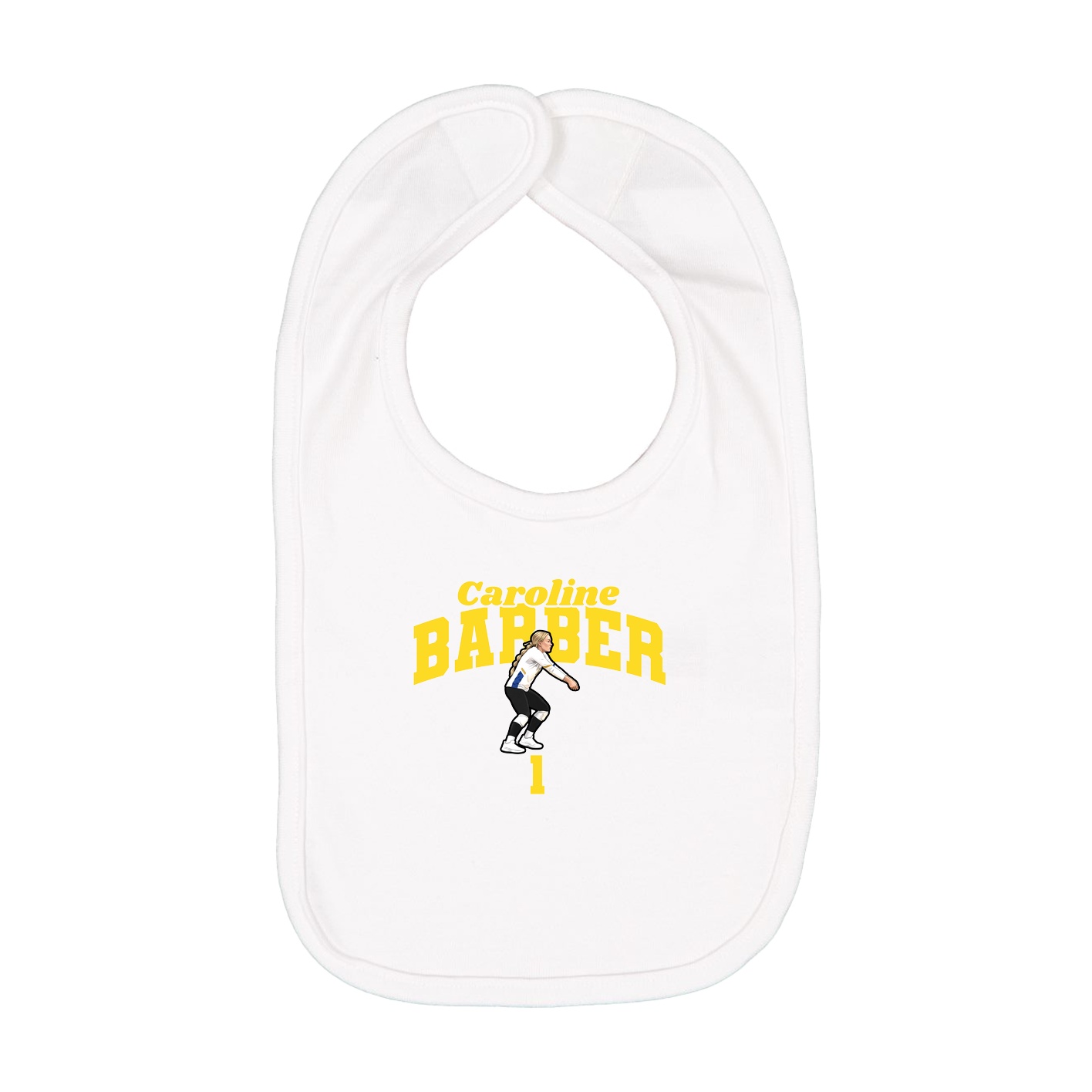 Infant Bib — Signature Arch in White
