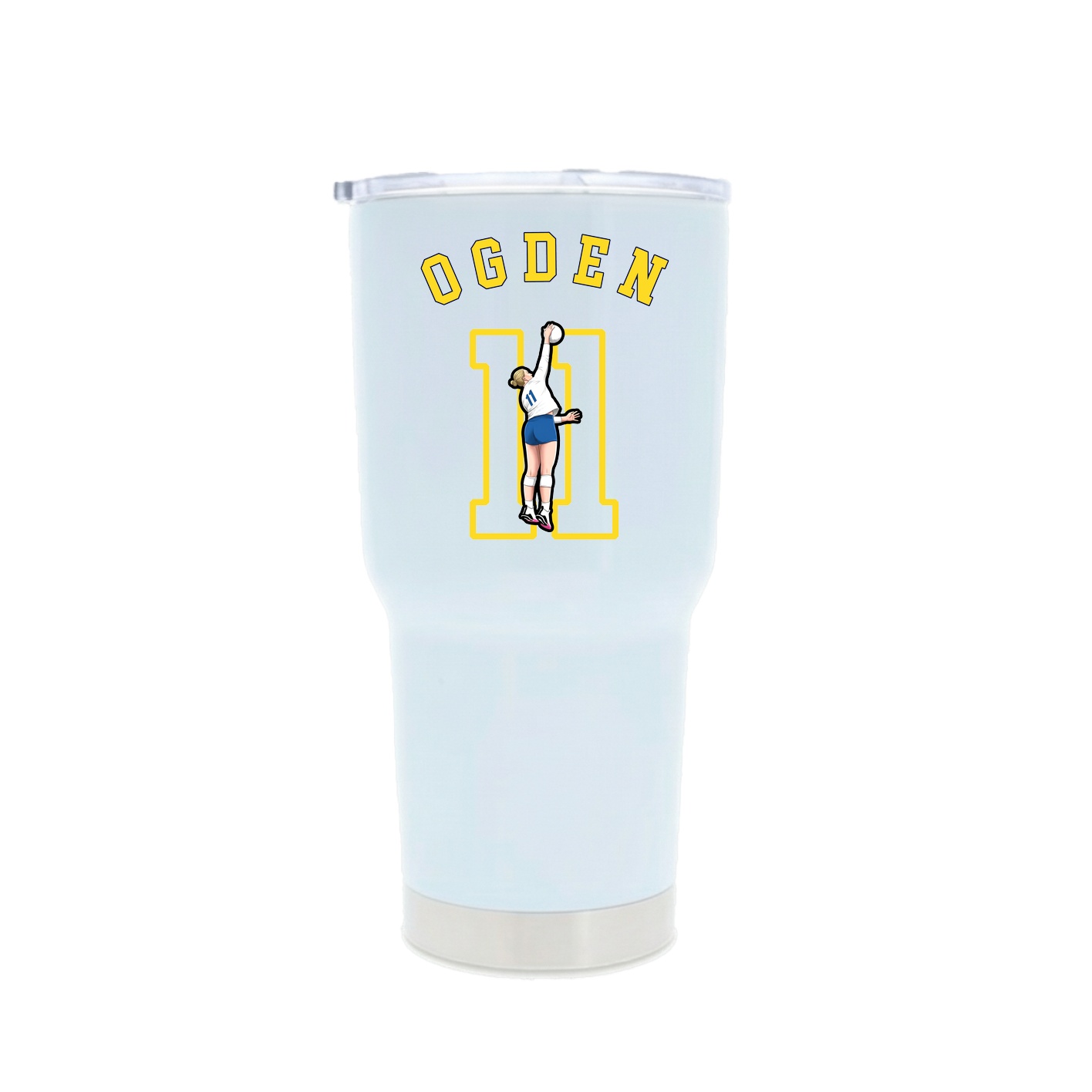30oz Stainless Steel Tumbler — Shirsey Arch in White