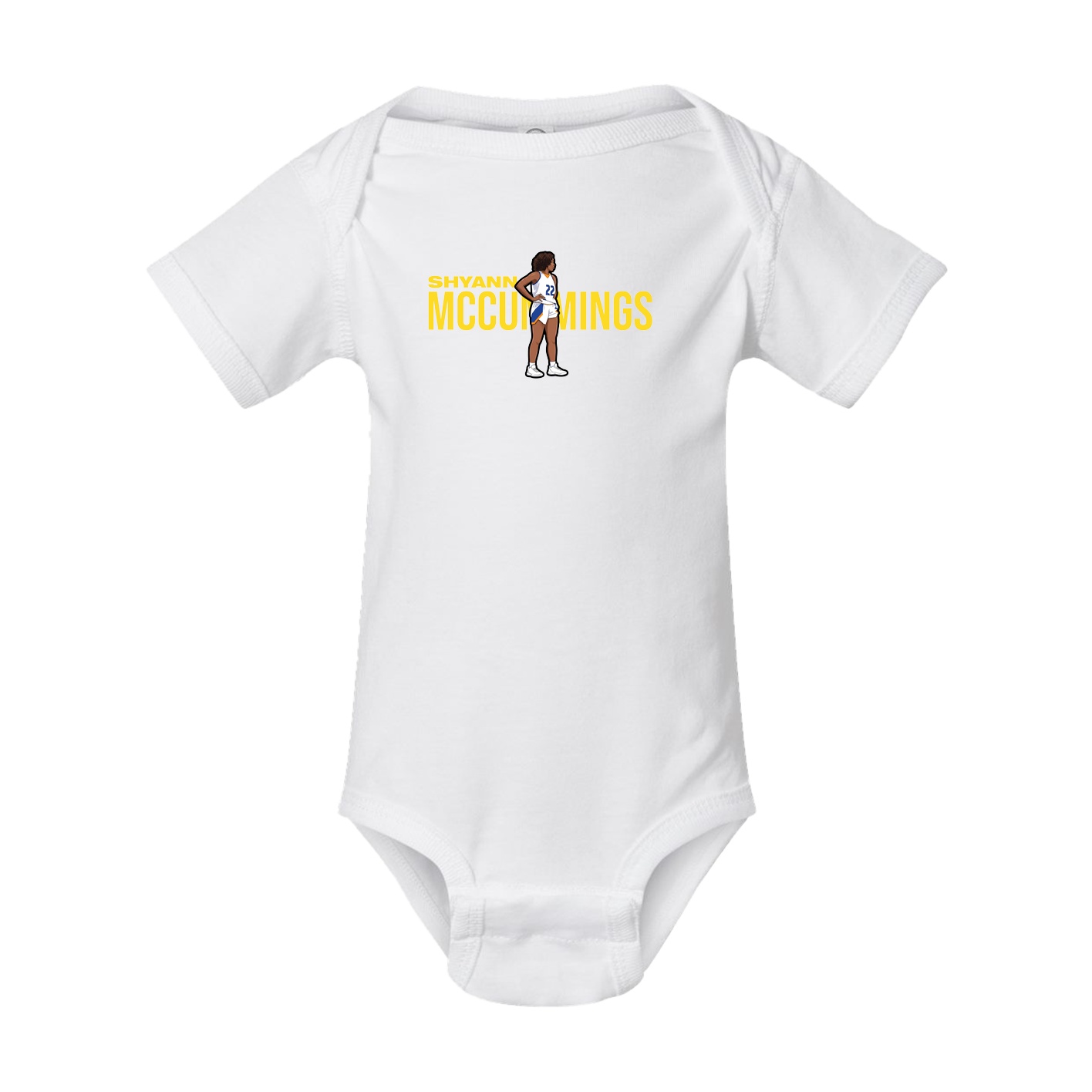 Baby Onesie — Player Name in White