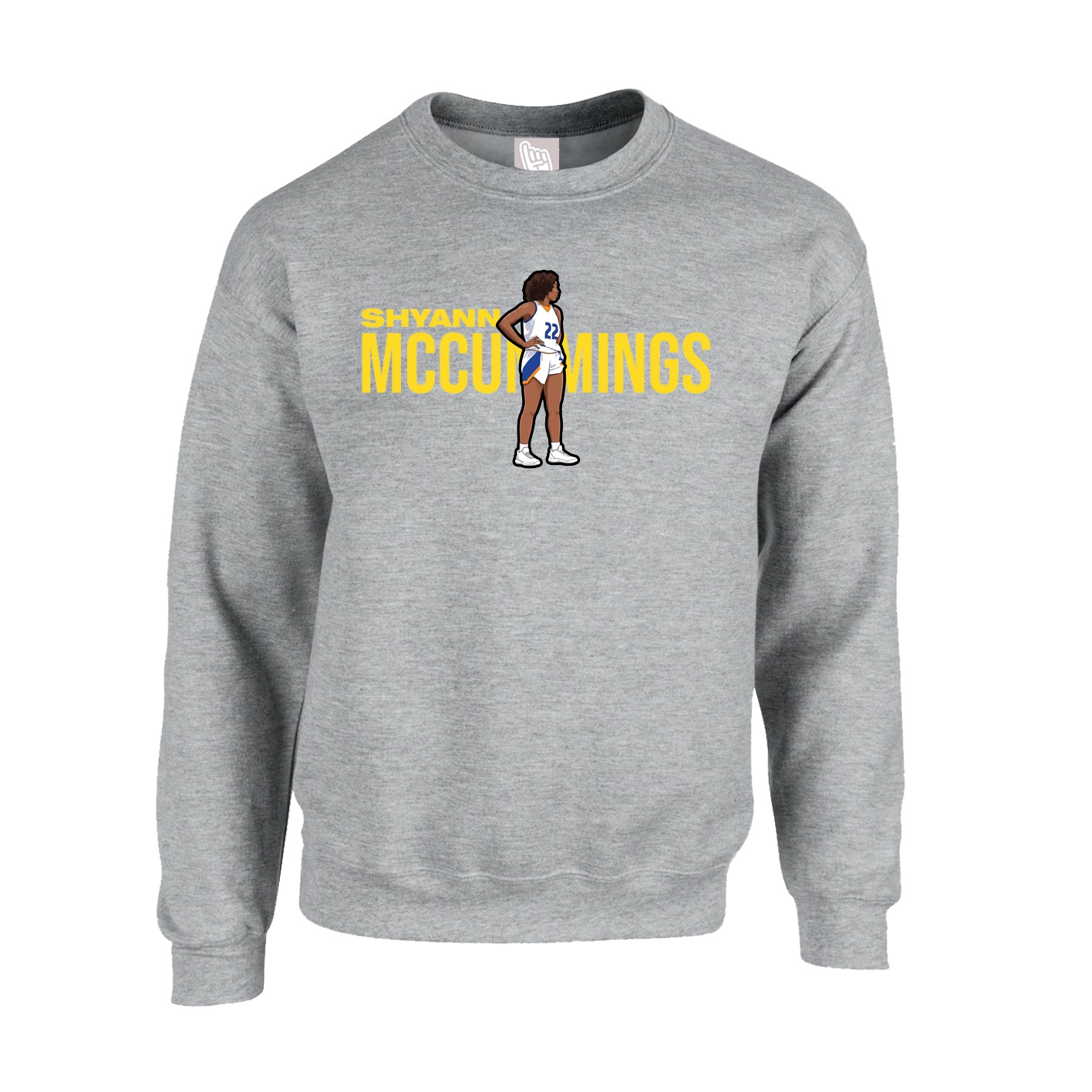Fleece Crew — Player Name in Grey
