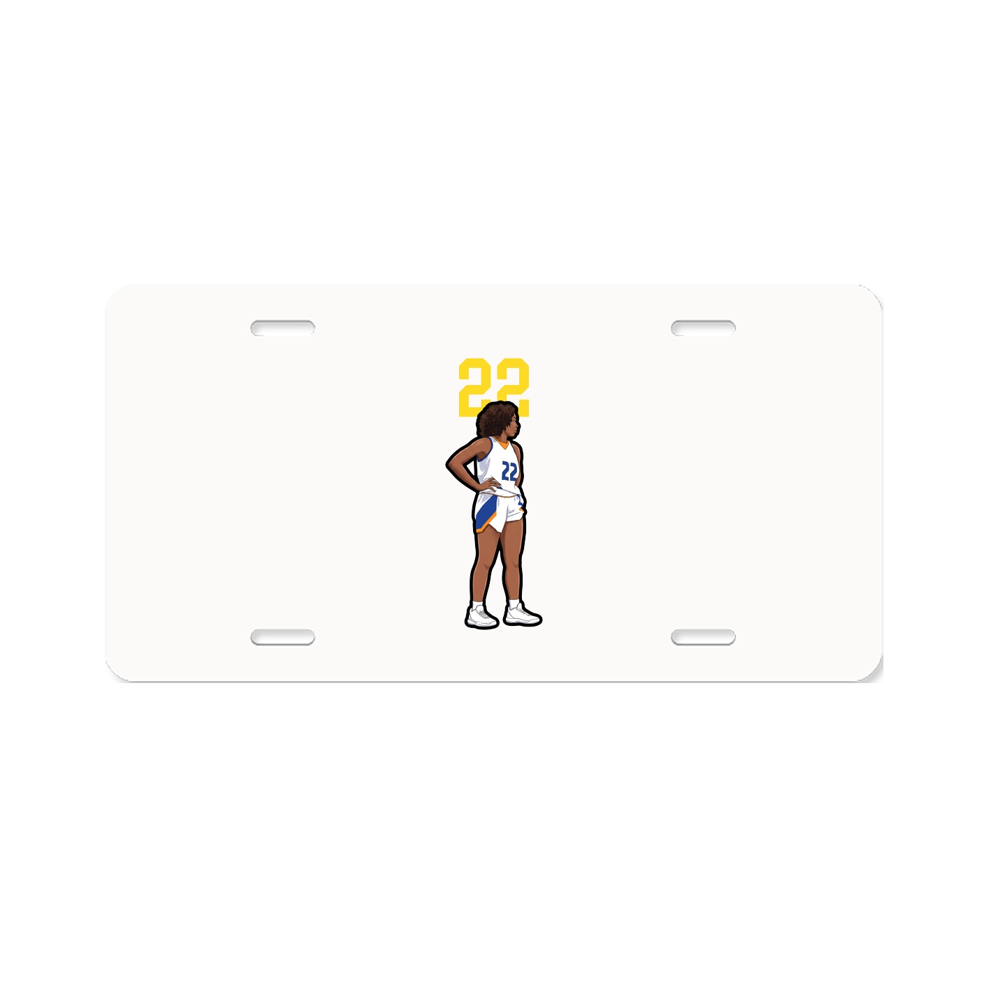 License Plate — Number Top in Classic