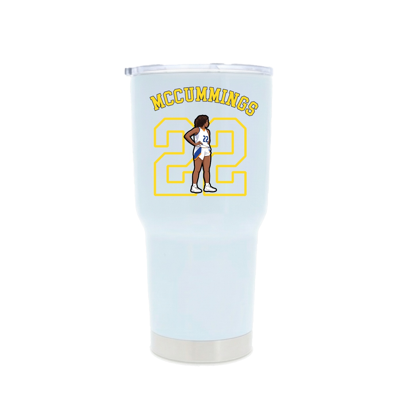 30oz Stainless Steel Tumbler — Shirsey Arch in White