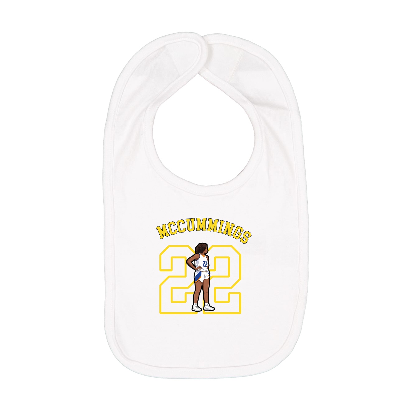 Infant Bib — Shirsey Arch in White