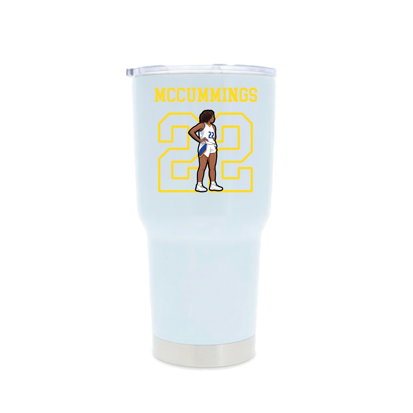 30oz Stainless Steel Tumbler — Shirsey in White