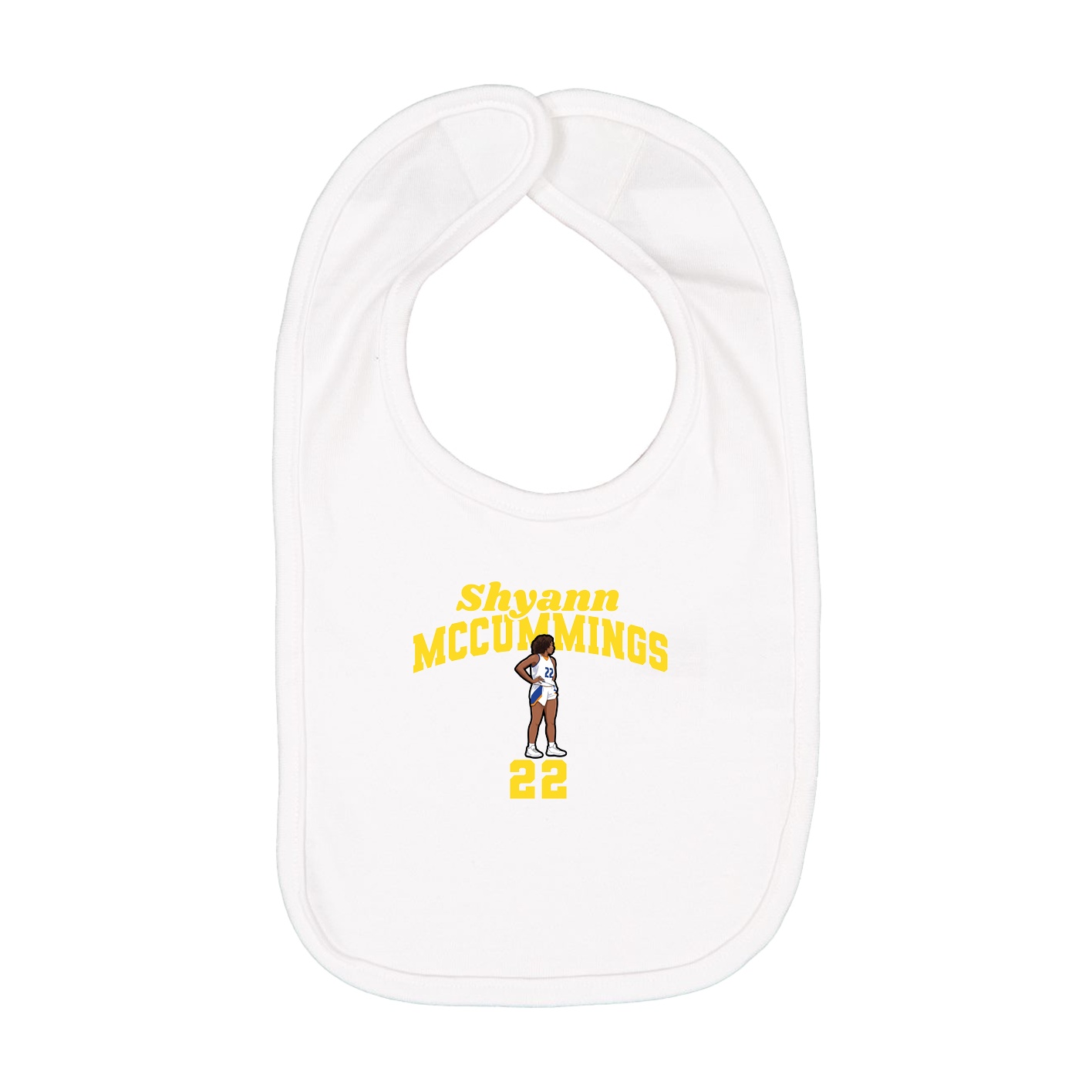 Infant Bib — Signature Arch in White