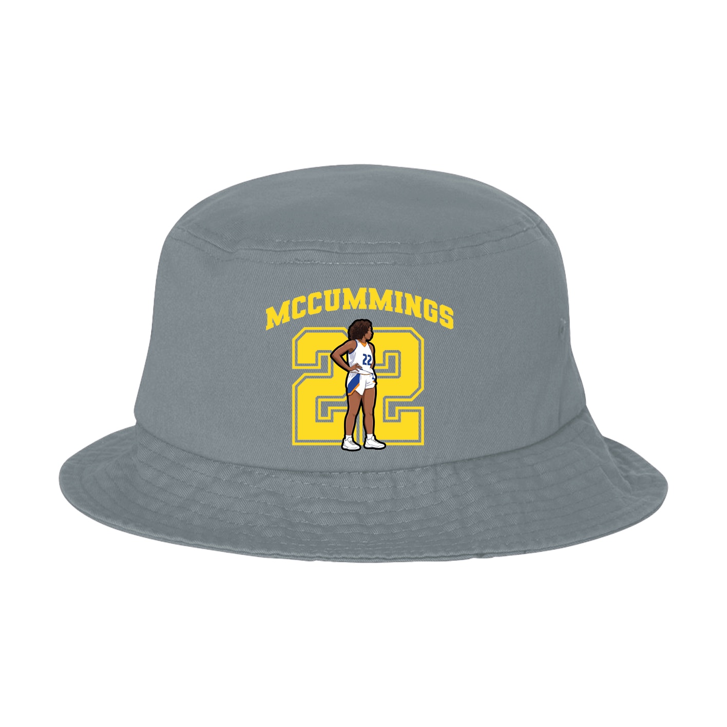 Bucket Cap — Number in Grey