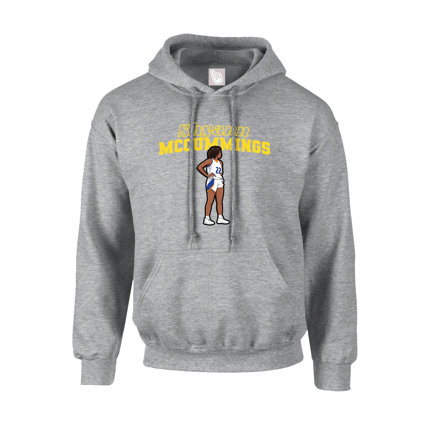Hoodie — Name Arch in Grey