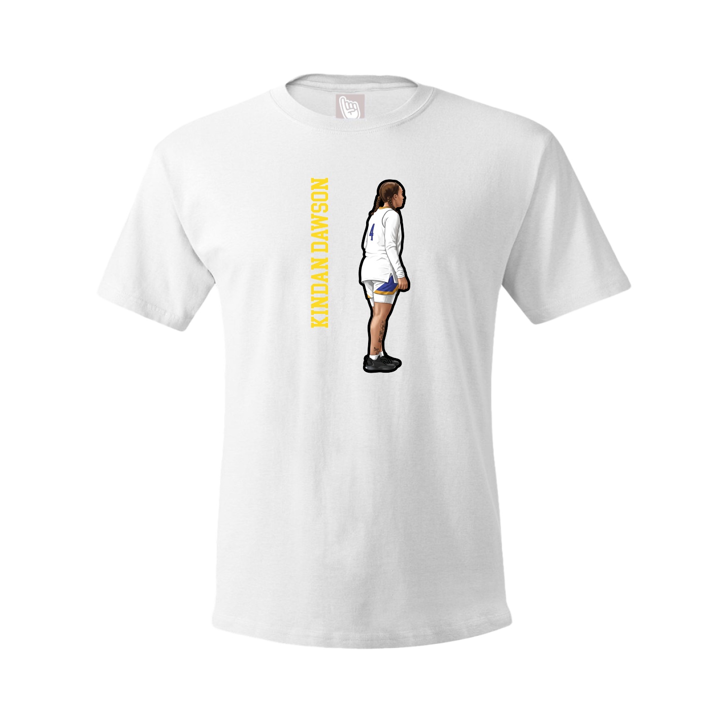 Tee — Name Vertical in White