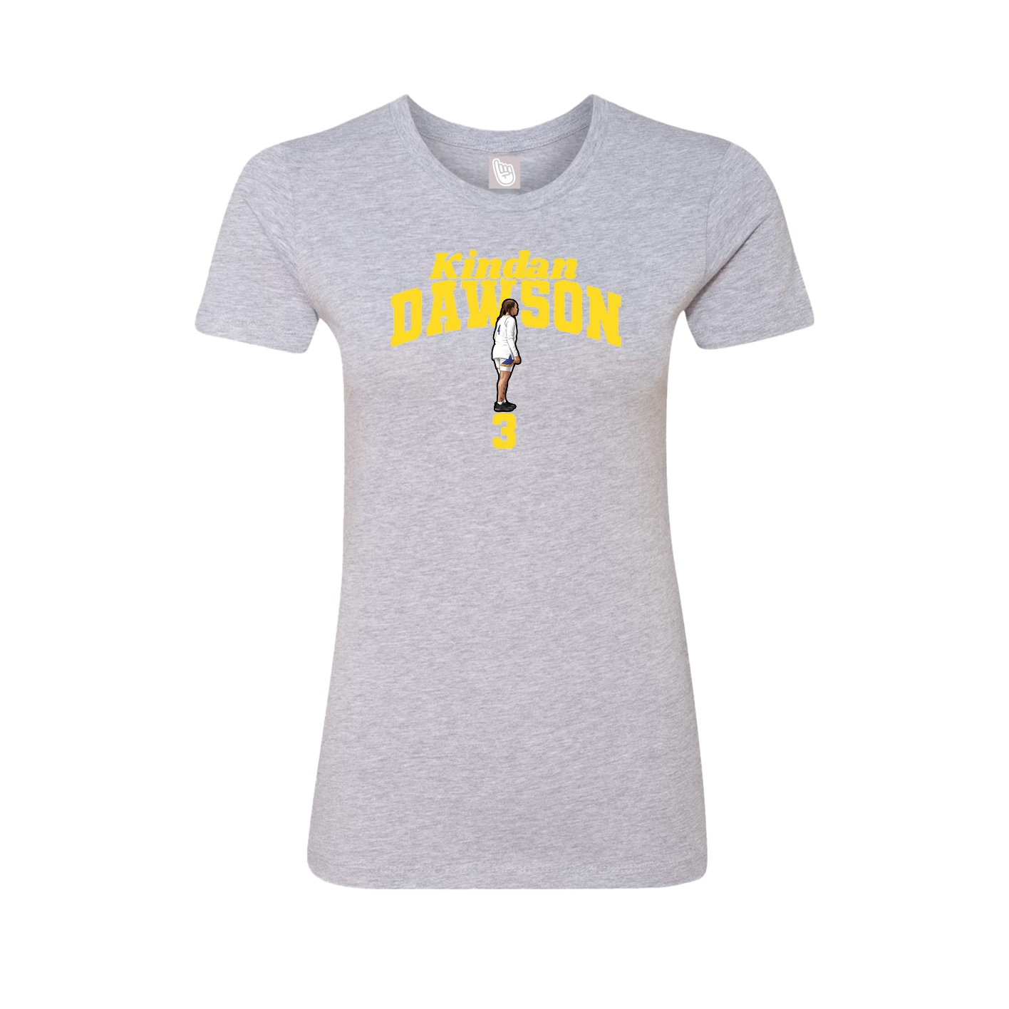 Fitted Women's Tee — Signature Arch in Grey