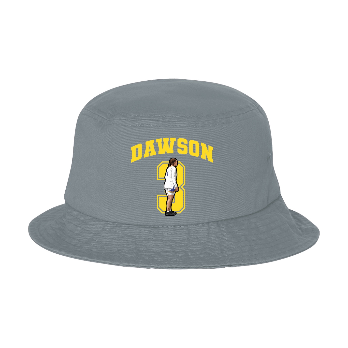 Bucket Cap — Number in Grey