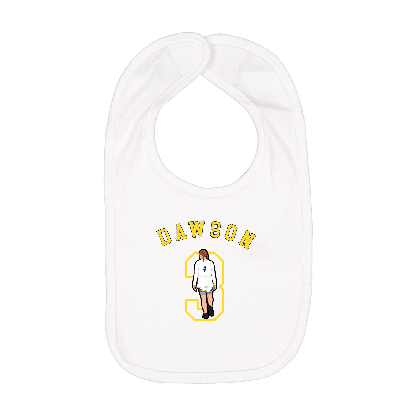 Infant Bib — Shirsey Arch in White