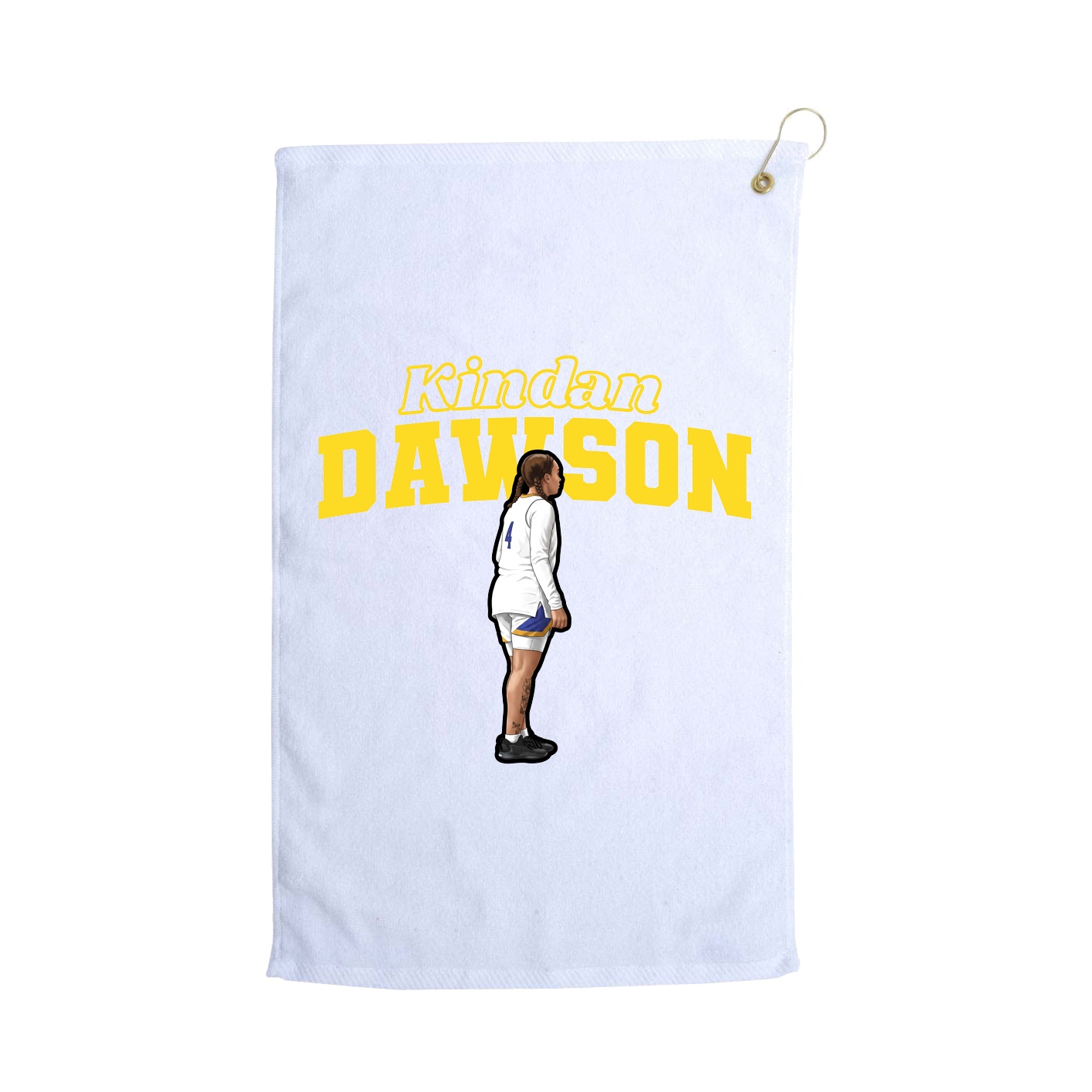 Golf Towel — Name Arch in White