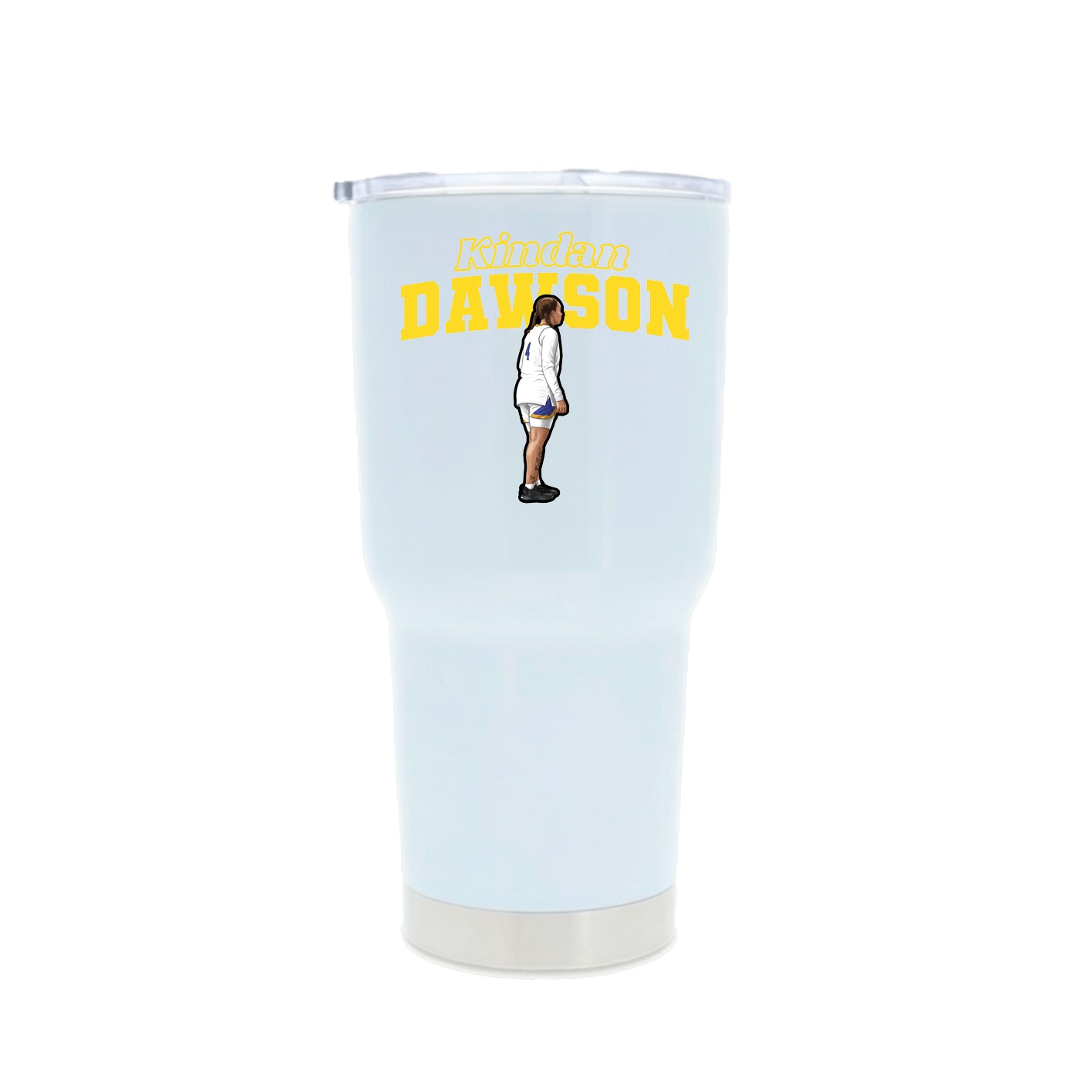 30oz Stainless Steel Tumbler — Name Arch in White