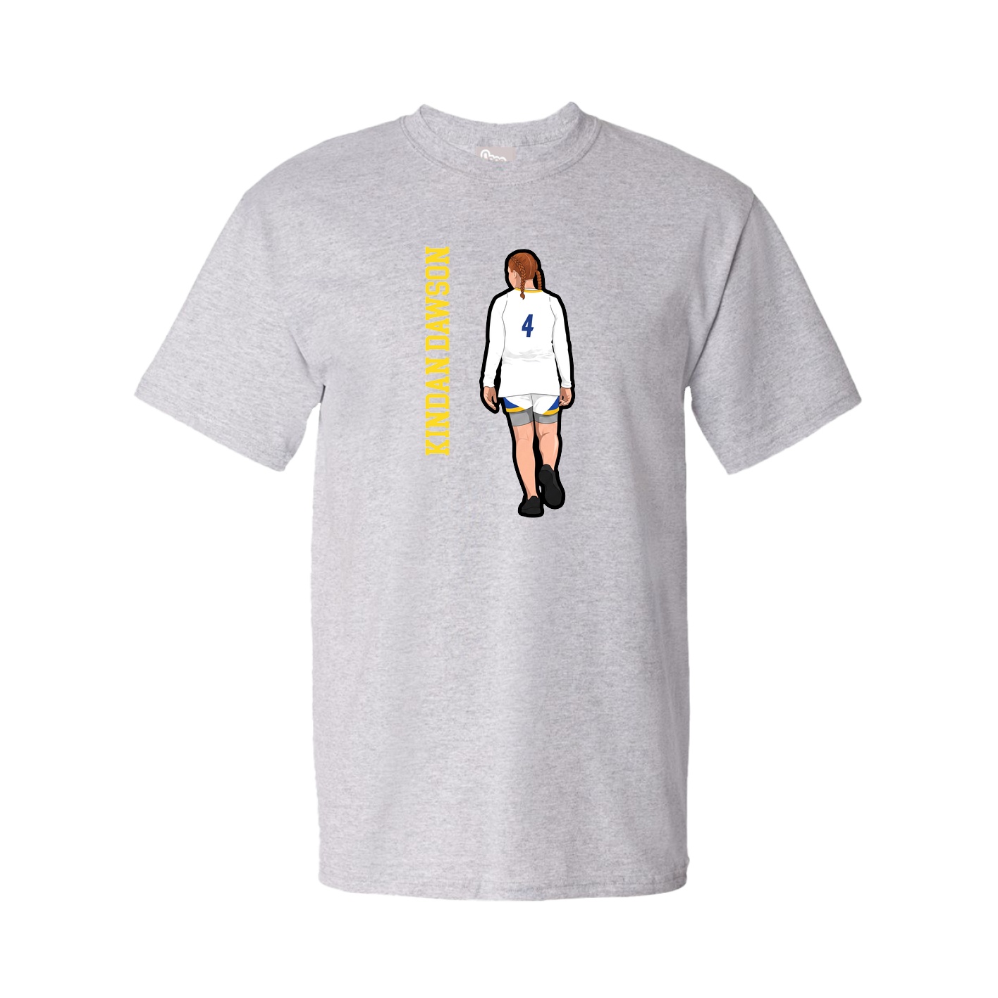 Tee — Name Vertical in Grey