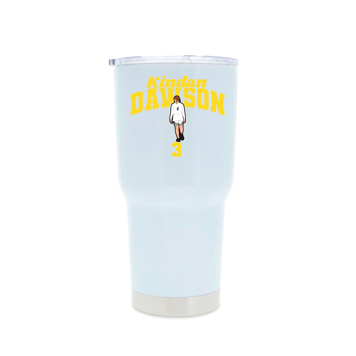 30oz Stainless Steel Tumbler — Signature Arch in White