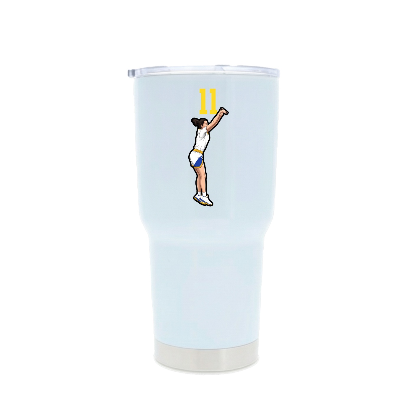 30oz Stainless Steel Tumbler — Number Top in White