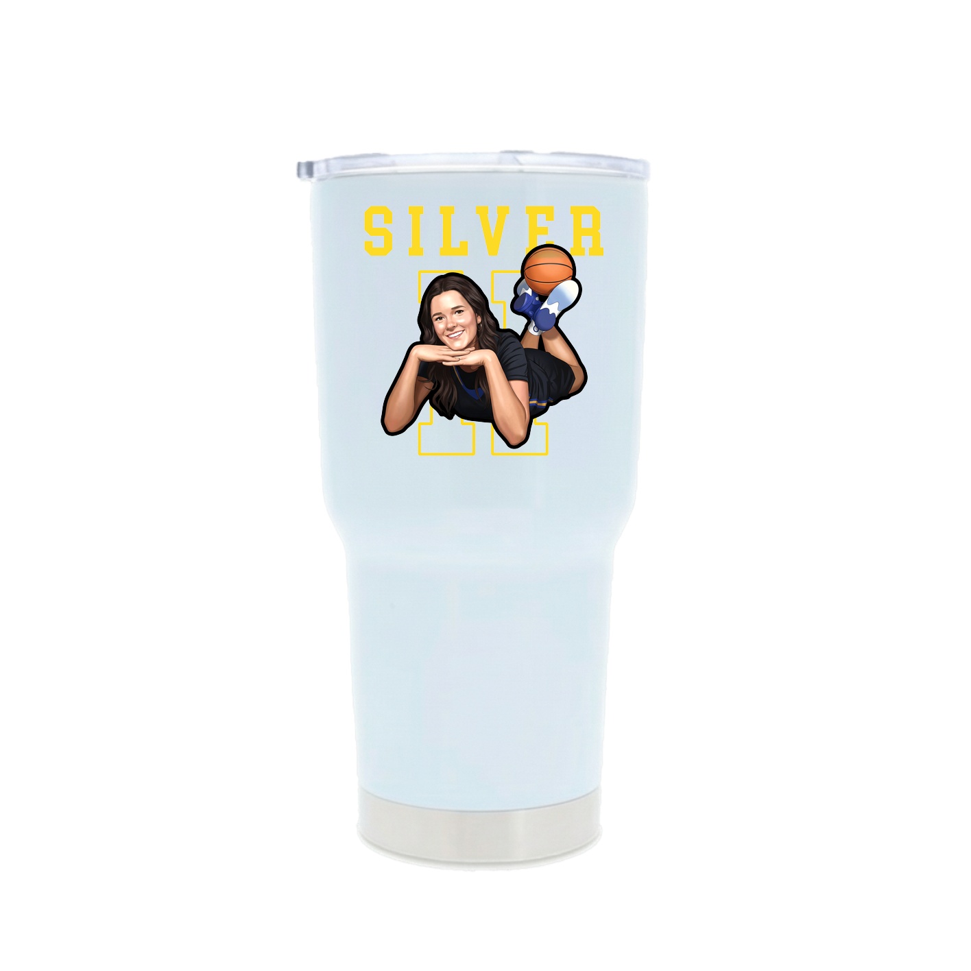 30oz Stainless Steel Tumbler — Shirsey in White