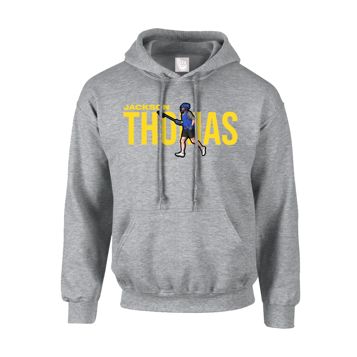 Youth Hoodie — Player Name in Grey