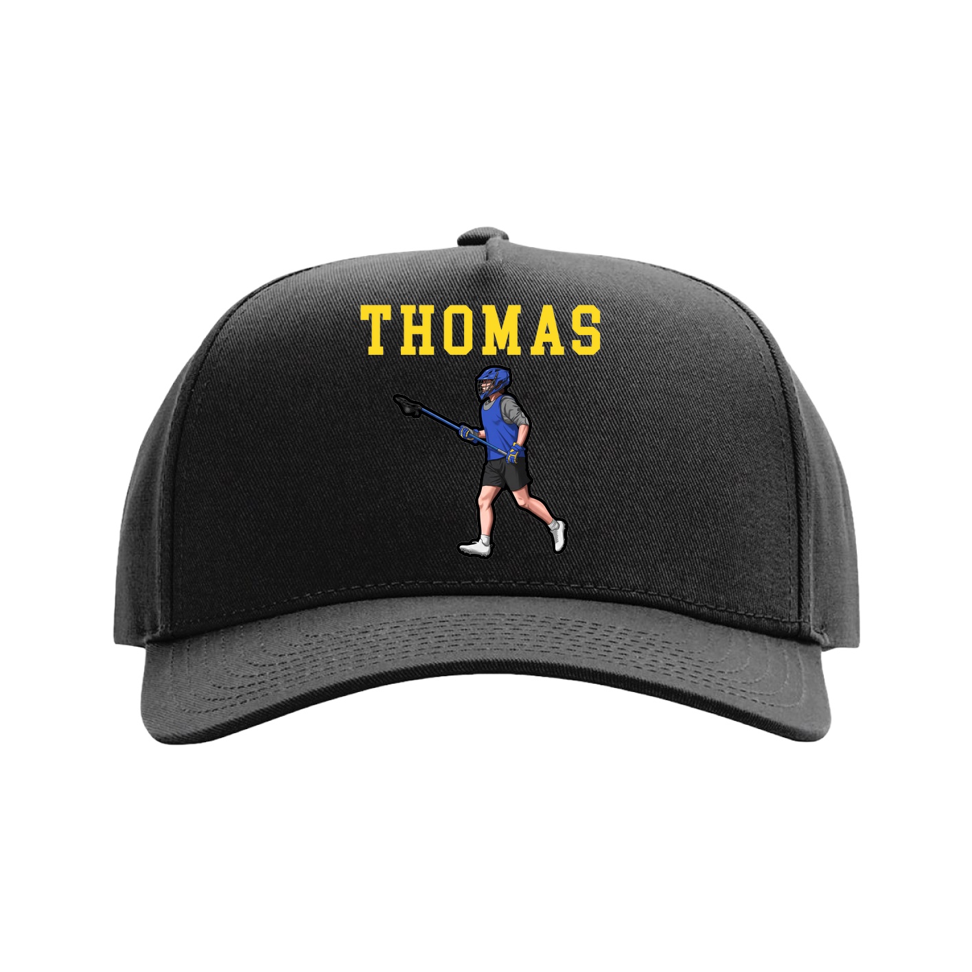 Full Fabric Five-Panel Champ Cap — Shirsey in Black