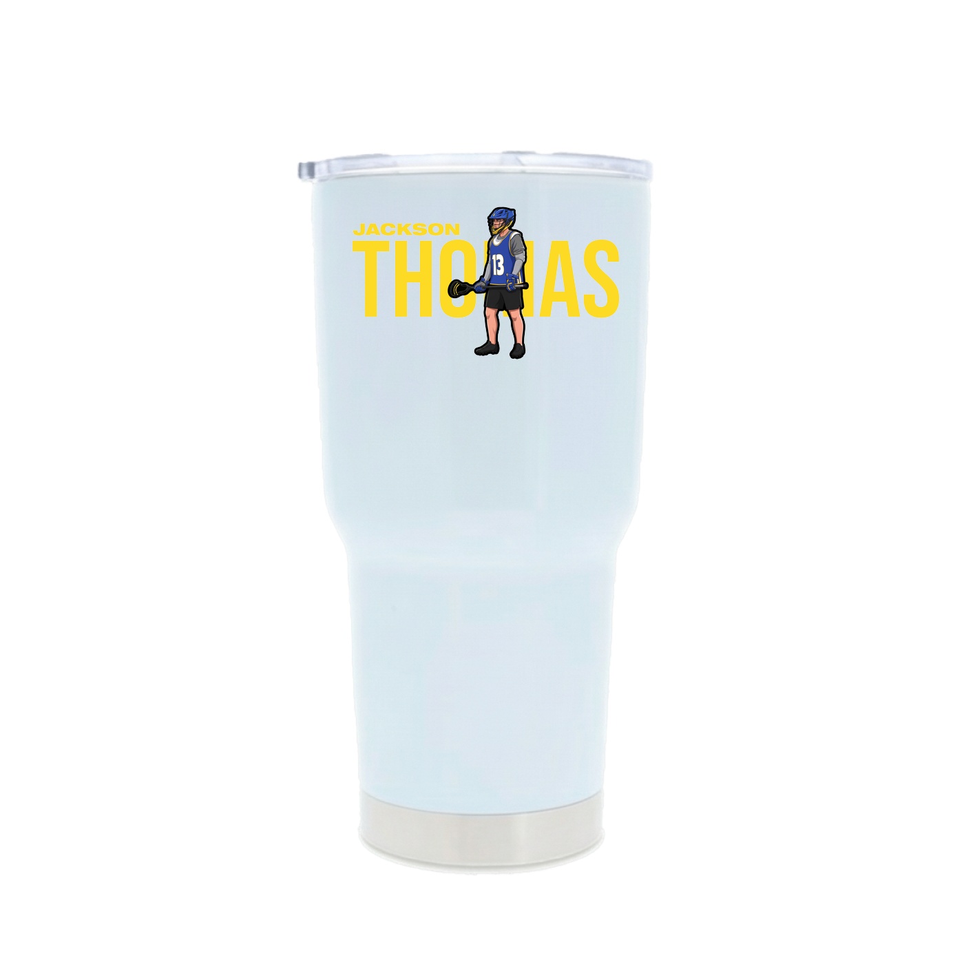 30oz Stainless Steel Tumbler — Player Name in White