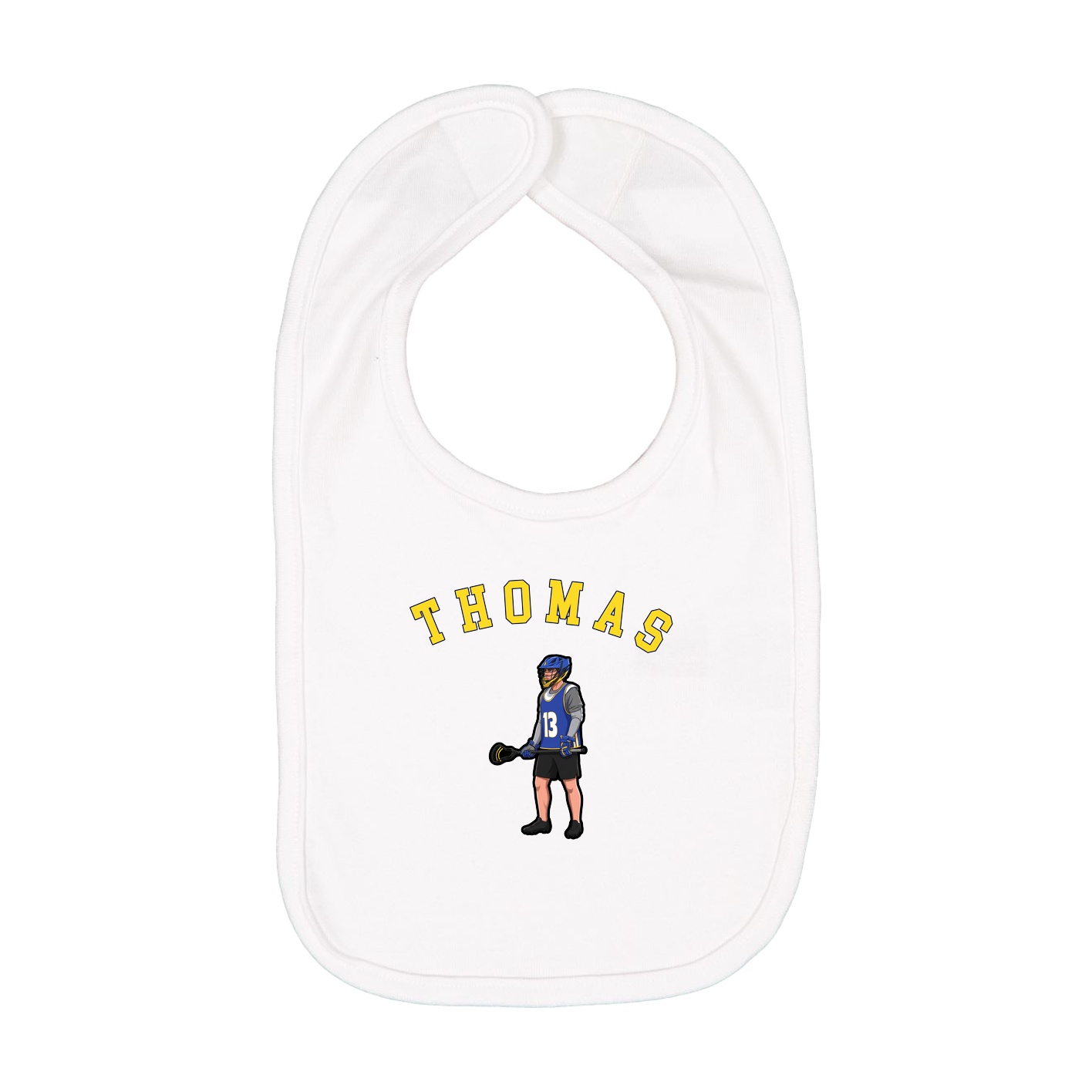 Infant Bib — Shirsey Arch in White