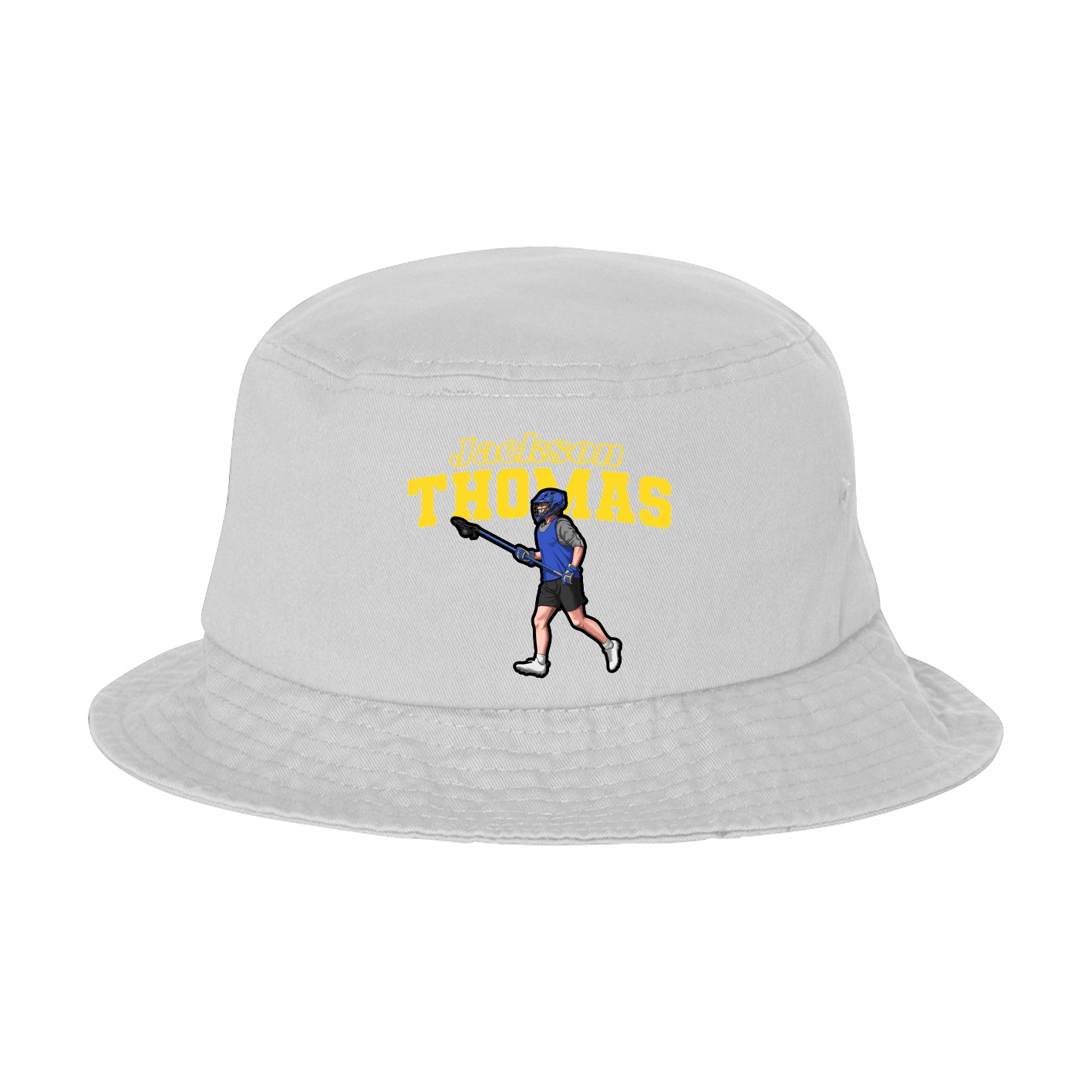 Bucket Cap — Name Arch in White