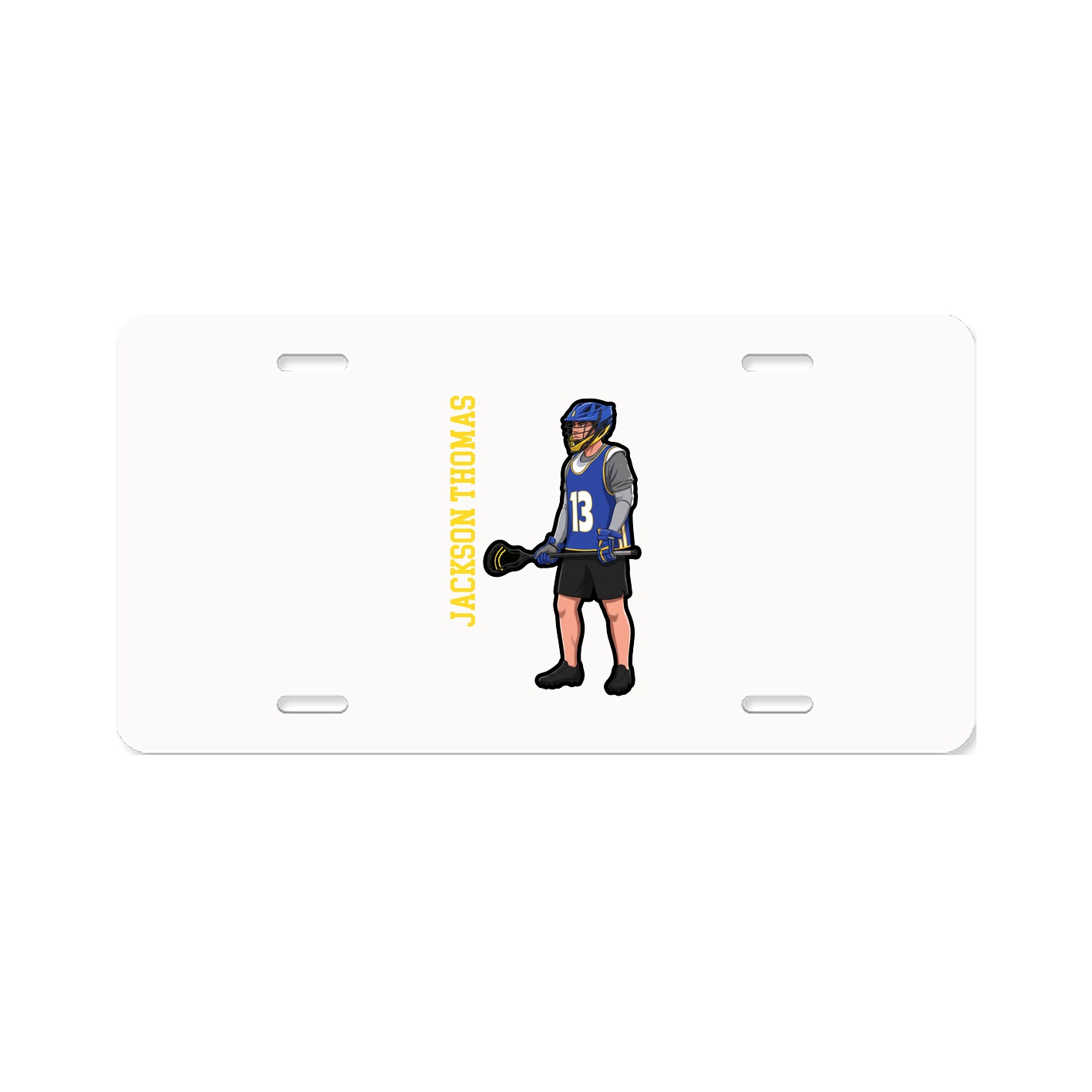 License Plate — Name Vertical in Classic