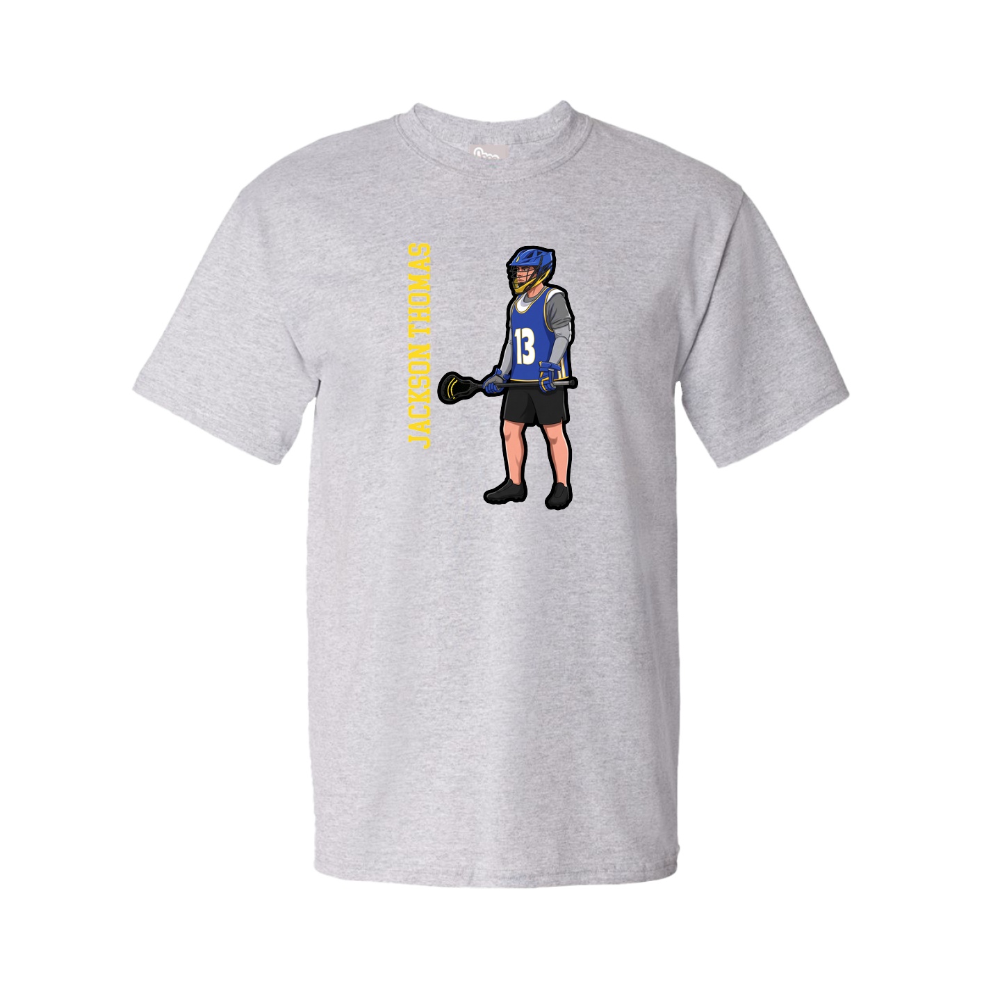 Tee — Name Vertical in Grey
