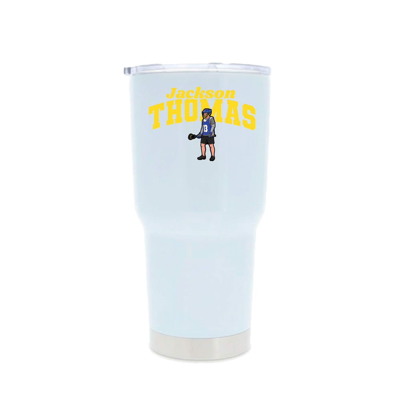 30oz Stainless Steel Tumbler — Signature Arch in White