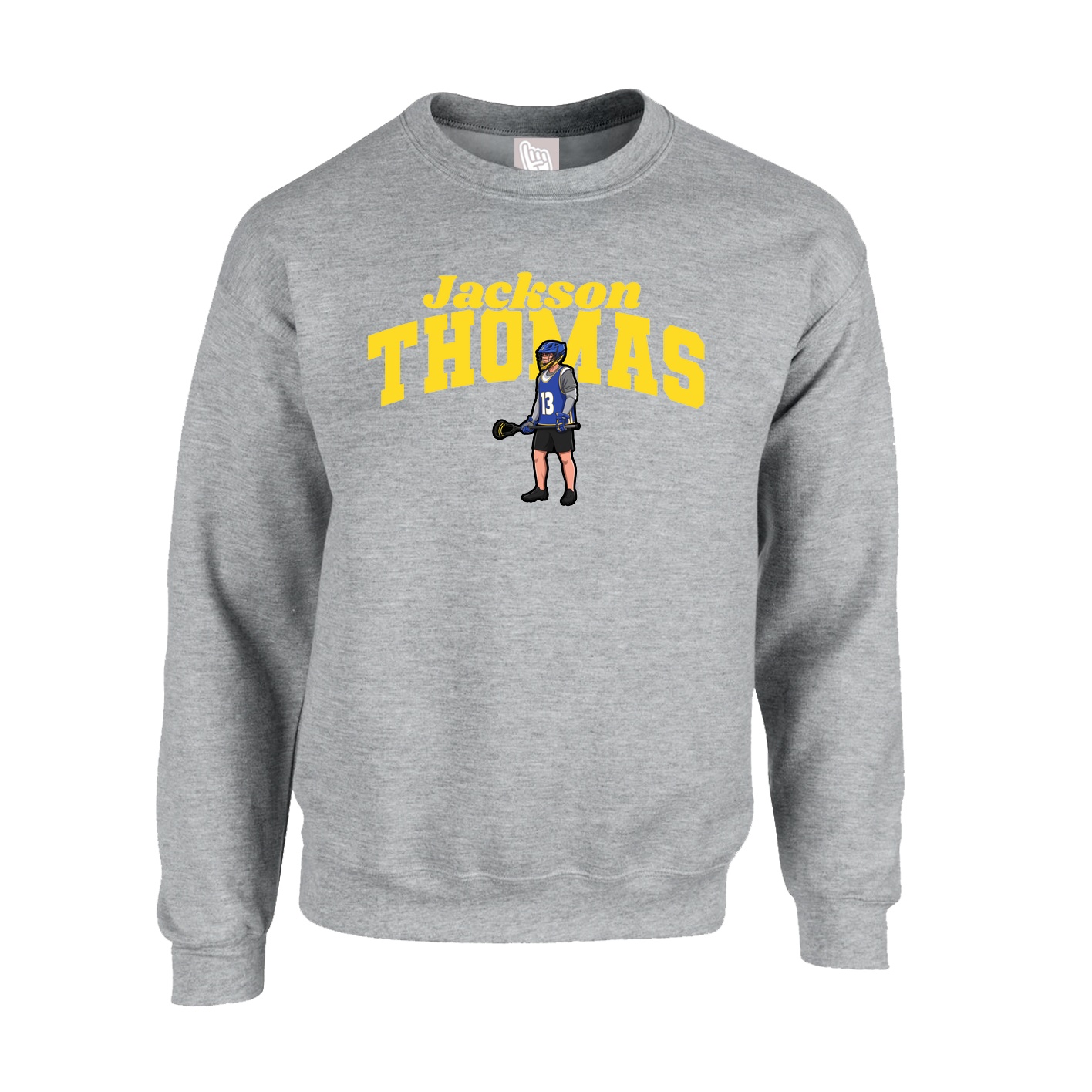 Fleece Crew — Signature Arch in Grey
